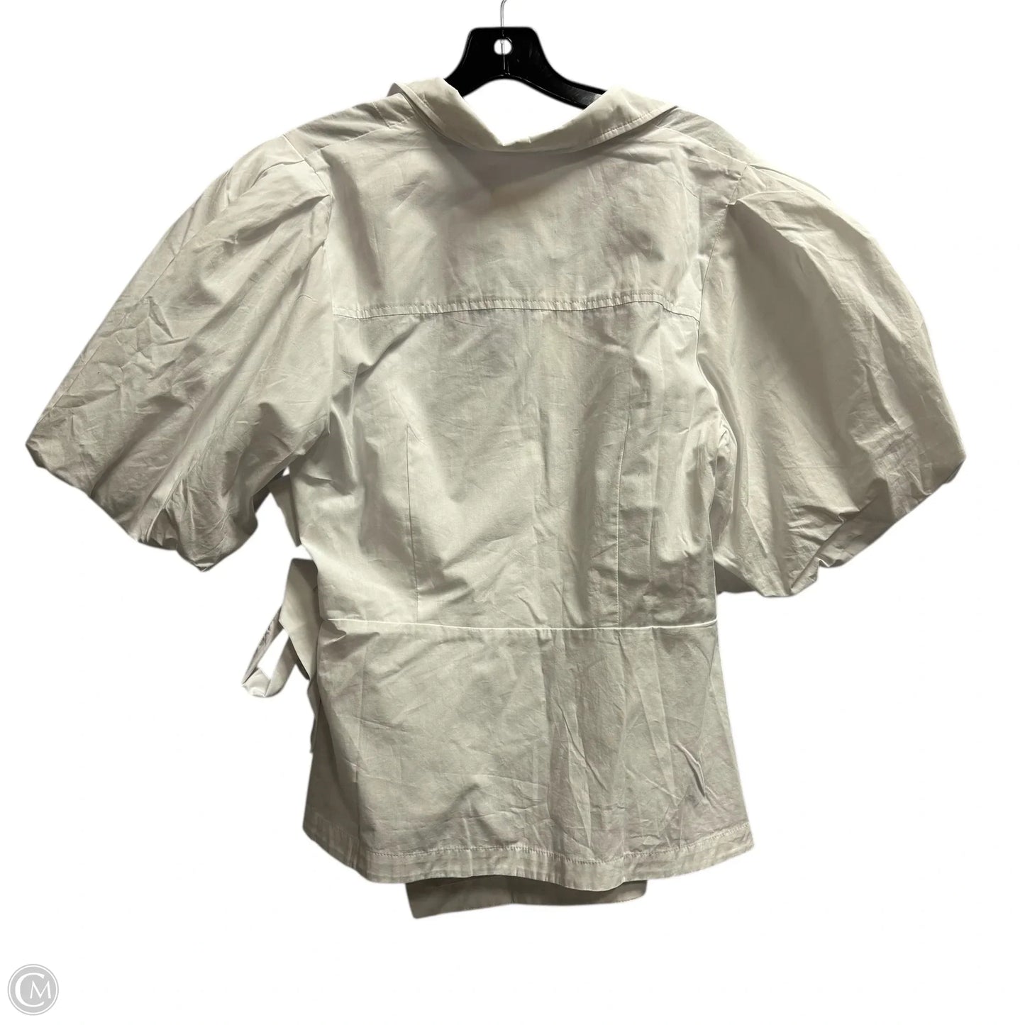 Blouse Short Sleeve By Anthropologie In White, Size: L