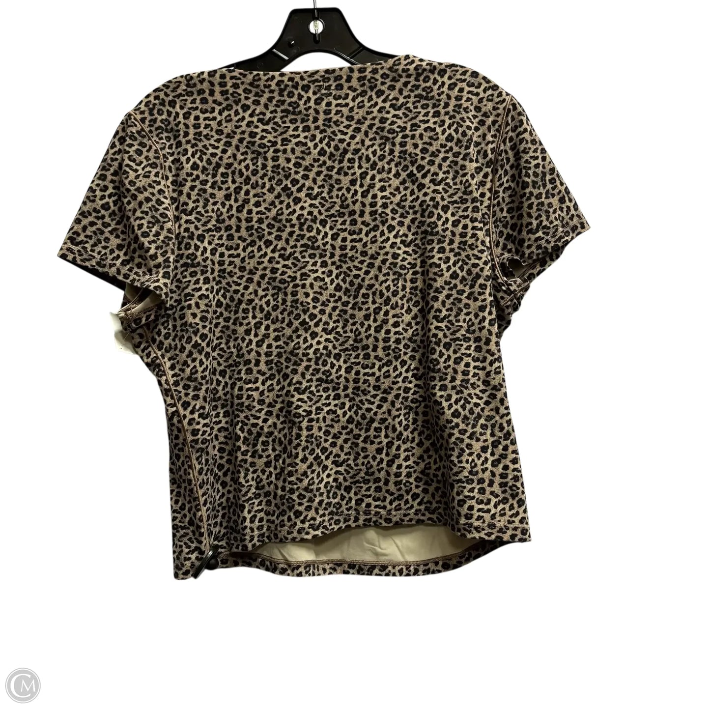 Athletic Top Short Sleeve By Offline By Aerie In Animal Print, Size: Xxl