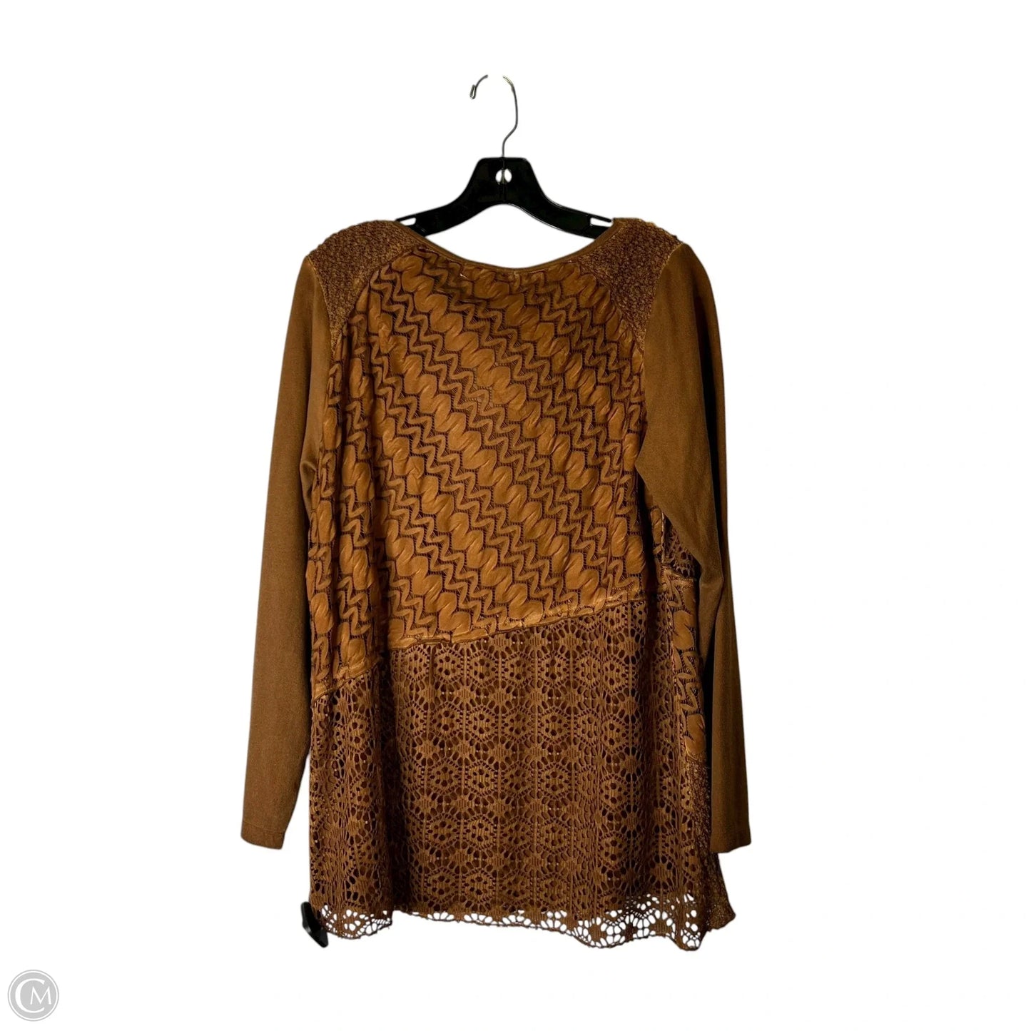 Top Long Sleeve By Clothes Mentor In Brown, Size: L