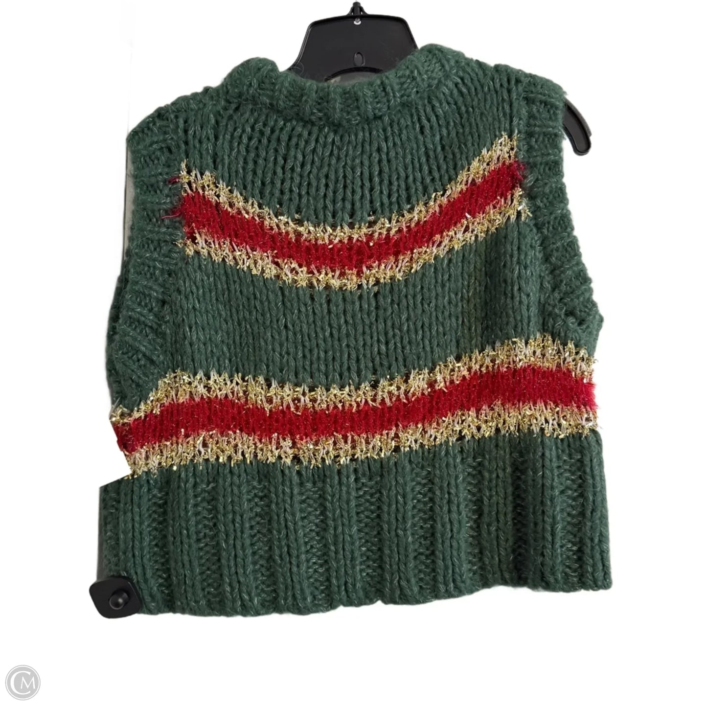 Vest Sweater By Zara In Green, Size: S