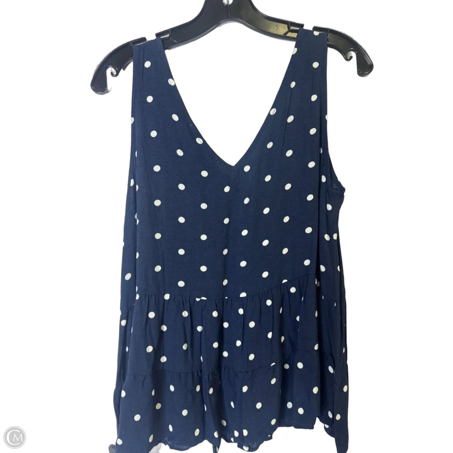 Top Sleeveless By Loft In Polkadot Pattern, Size: S