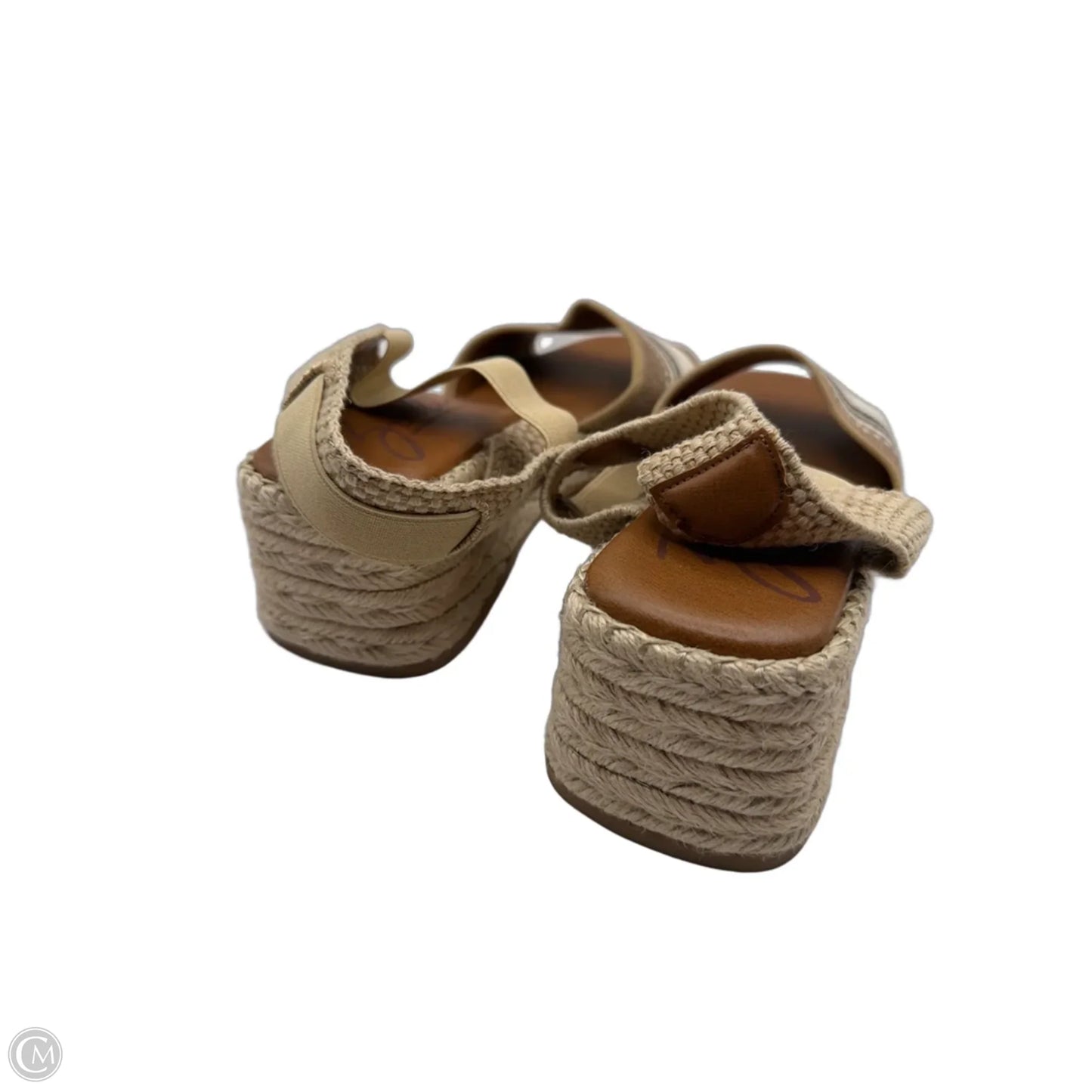Sandals Heels Wedge By Zodiac In Tan, Size: 10