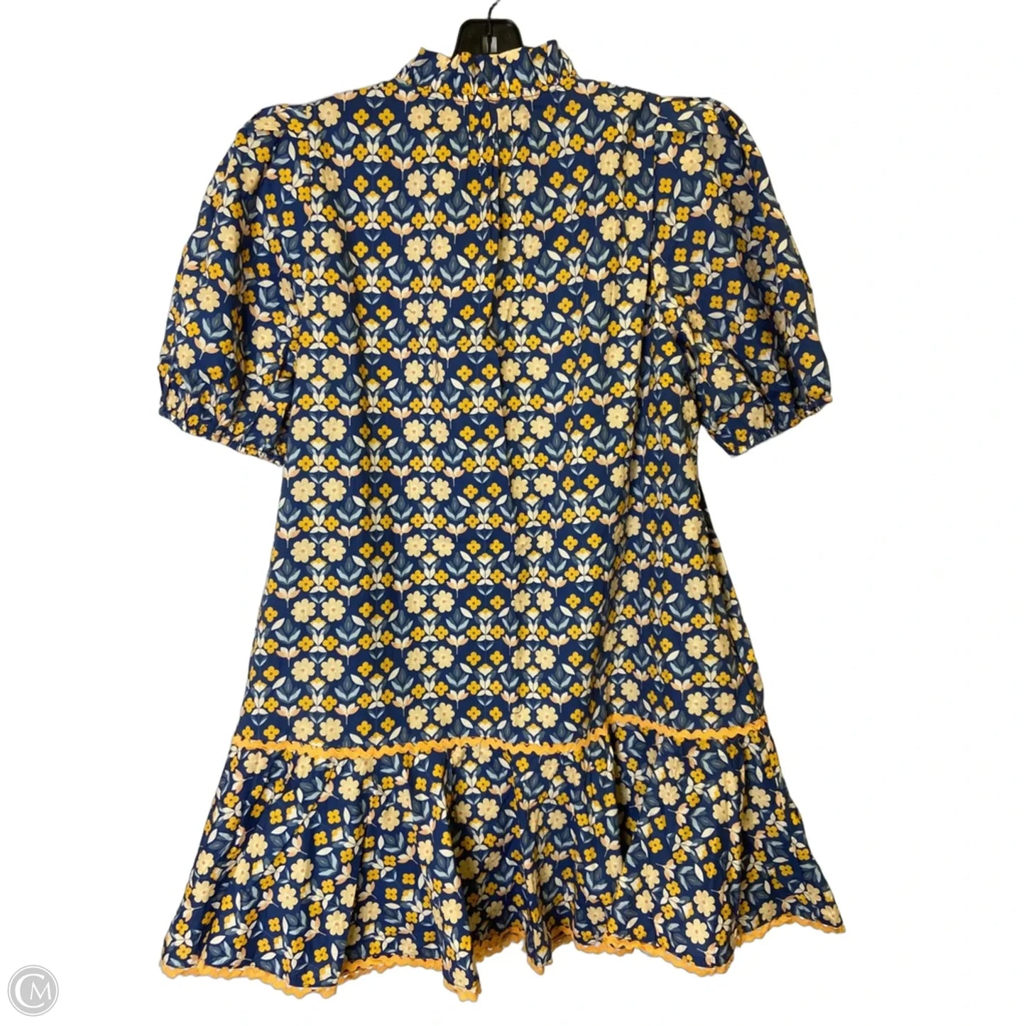 Dress Casual Short By Entro In Blue & Yellow, Size: L