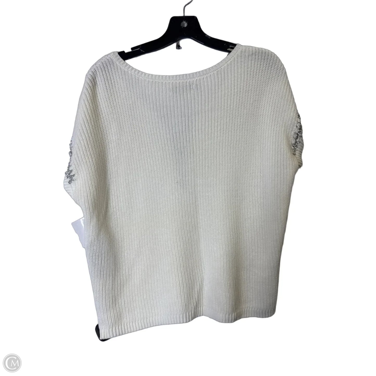 Sweater Short Sleeve By Jennifer Lopez In Cream, Size: Xl