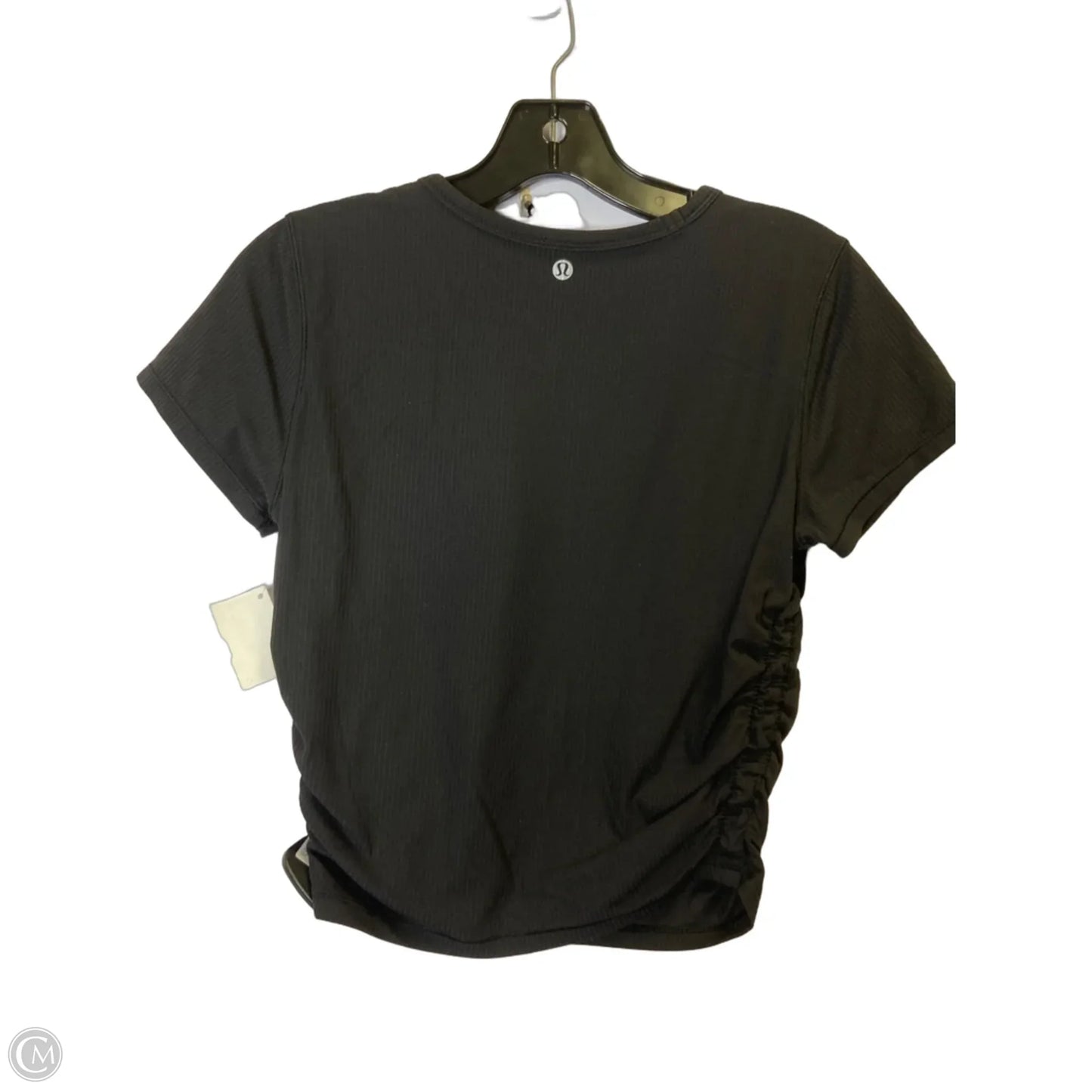 Athletic Top Short Sleeve By Lululemon In Black, Size: 6