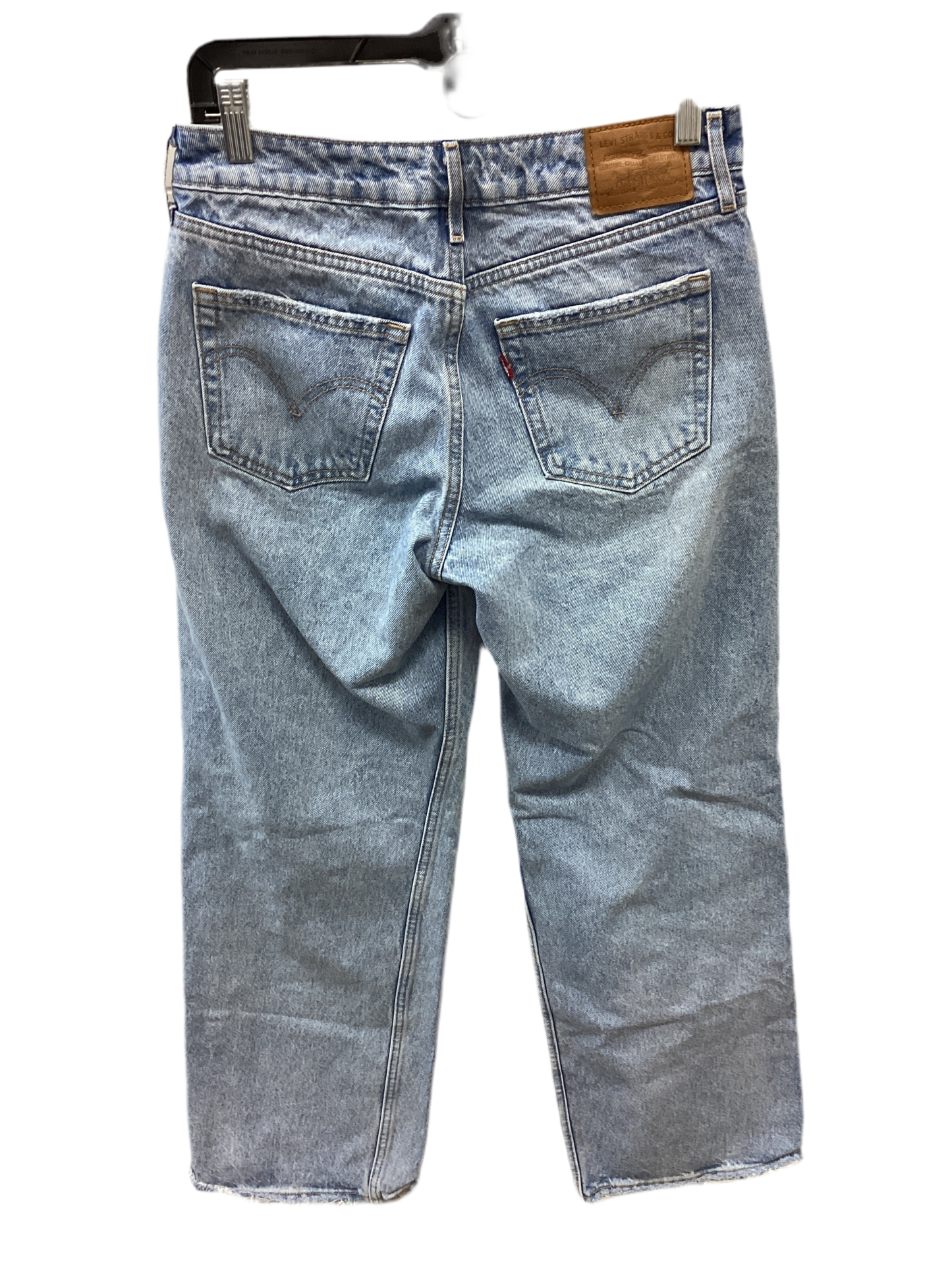 Jeans Wide Leg By Levis In Blue Denim, Size:6