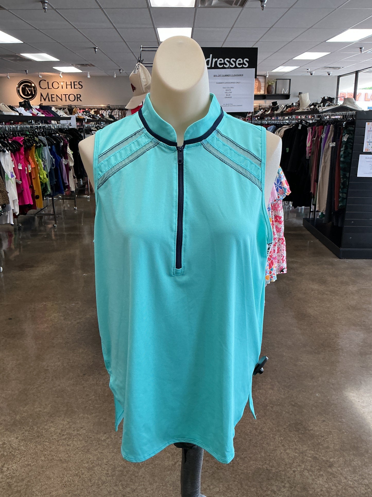 Athletic Tank Top By Lucky In Love In Blue, Size:Xl