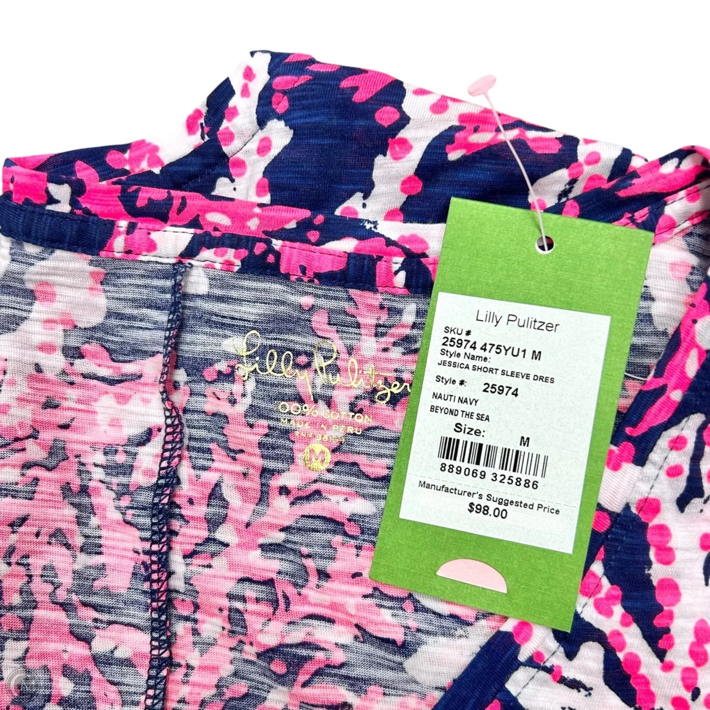 Dress Designer By Lilly Pulitzer In Blue & Pink, Size: M