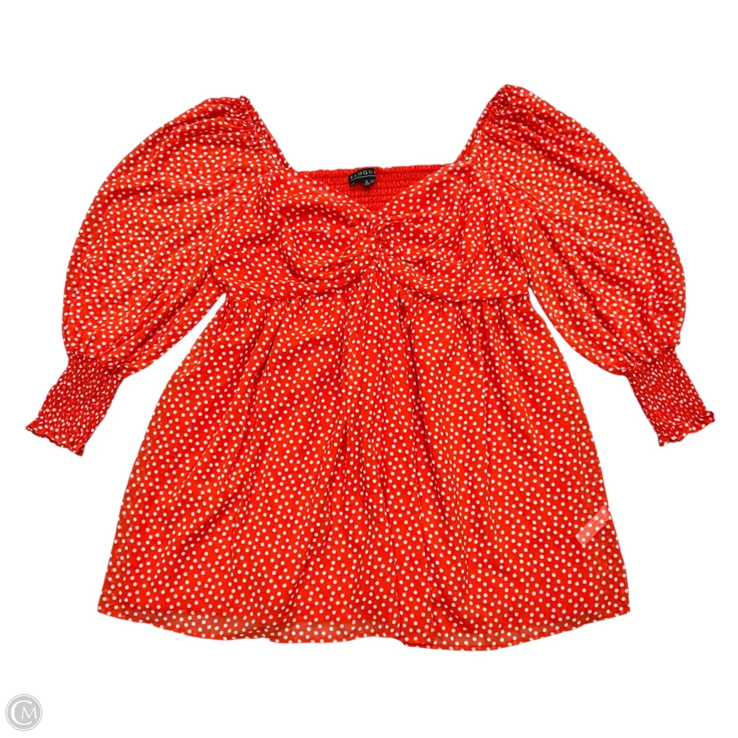 Dress Party Short By Eloquii In Red & White, Size: 2x