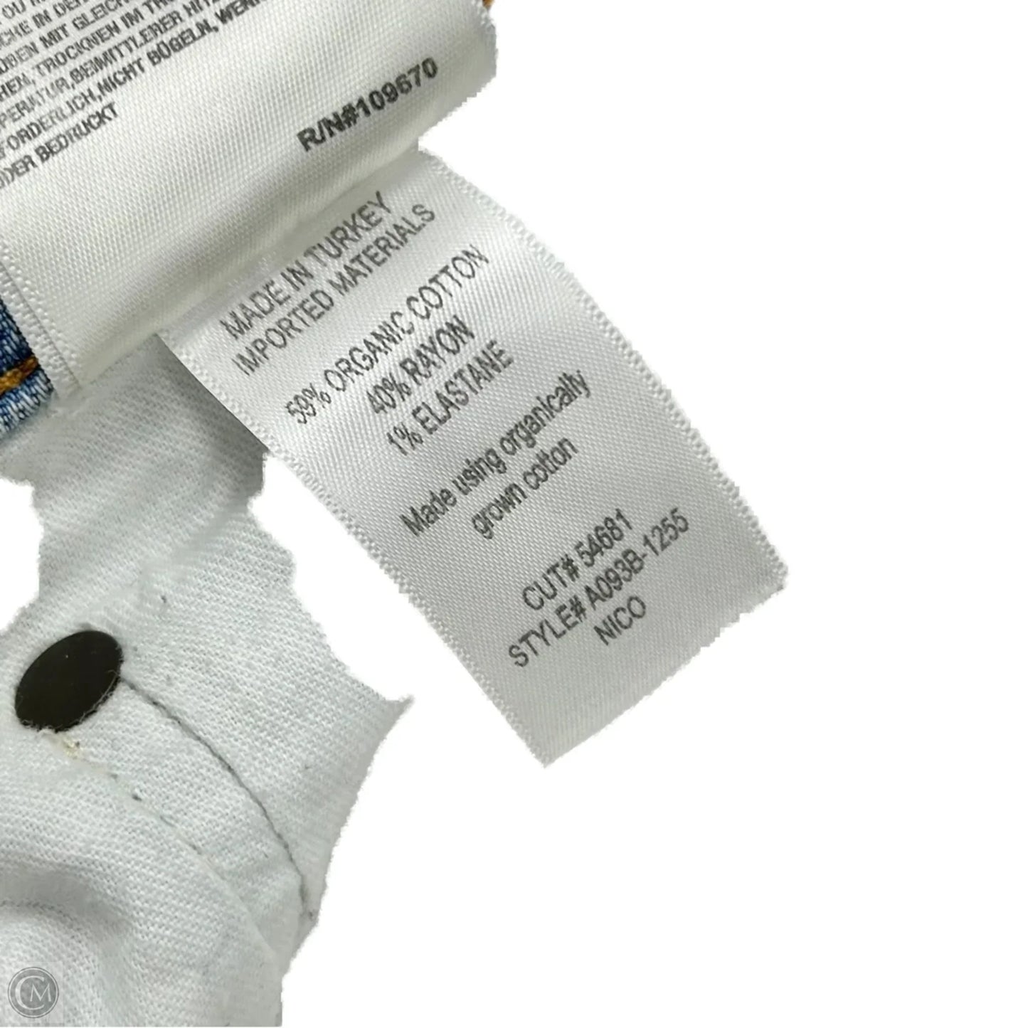 Jeans Straight By Agolde In Blue Denim, Size: 6