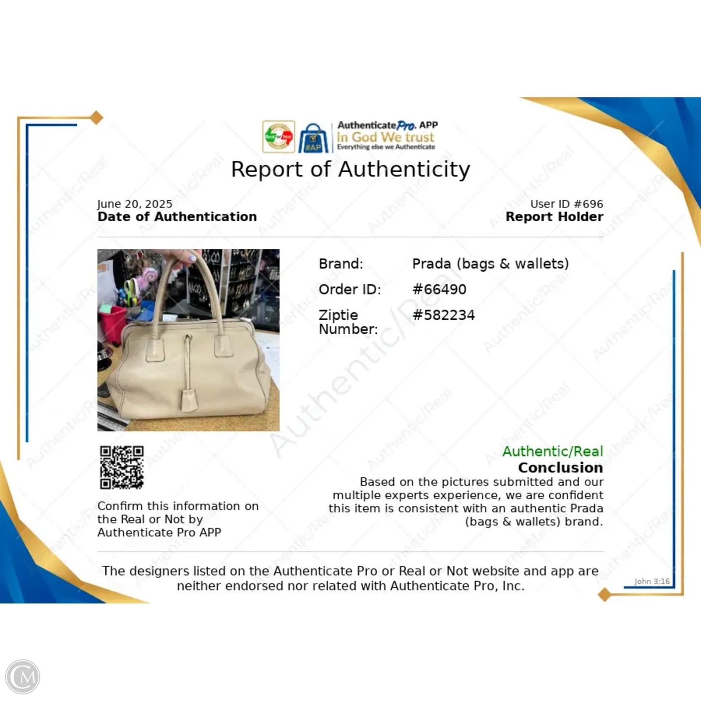 Handbag Luxury Designer By Prada, Size: Medium