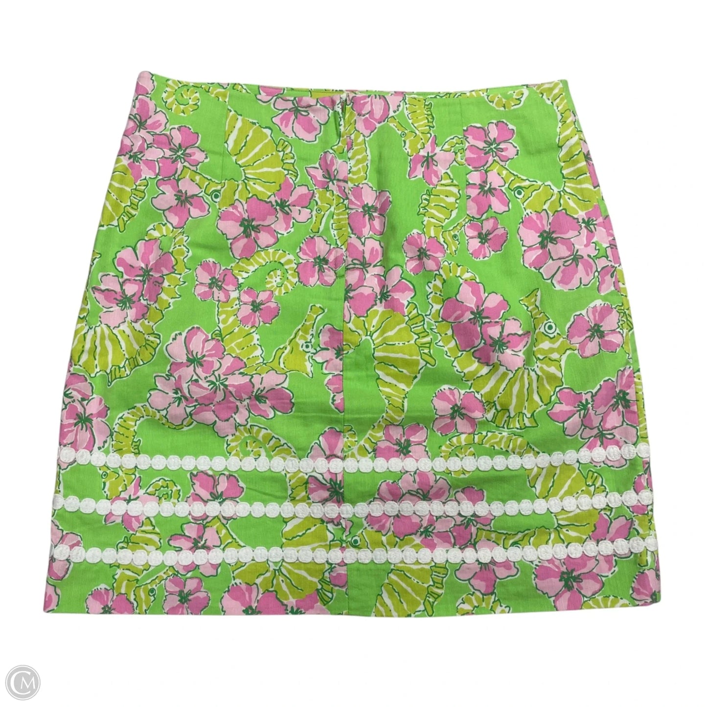 Skirt Designer By Lilly Pulitzer In Green & Pink, Size: 2