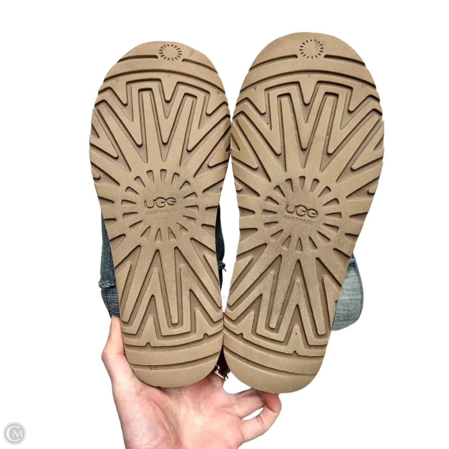 Boots Designer By Ugg In Blue Denim, Size: 7