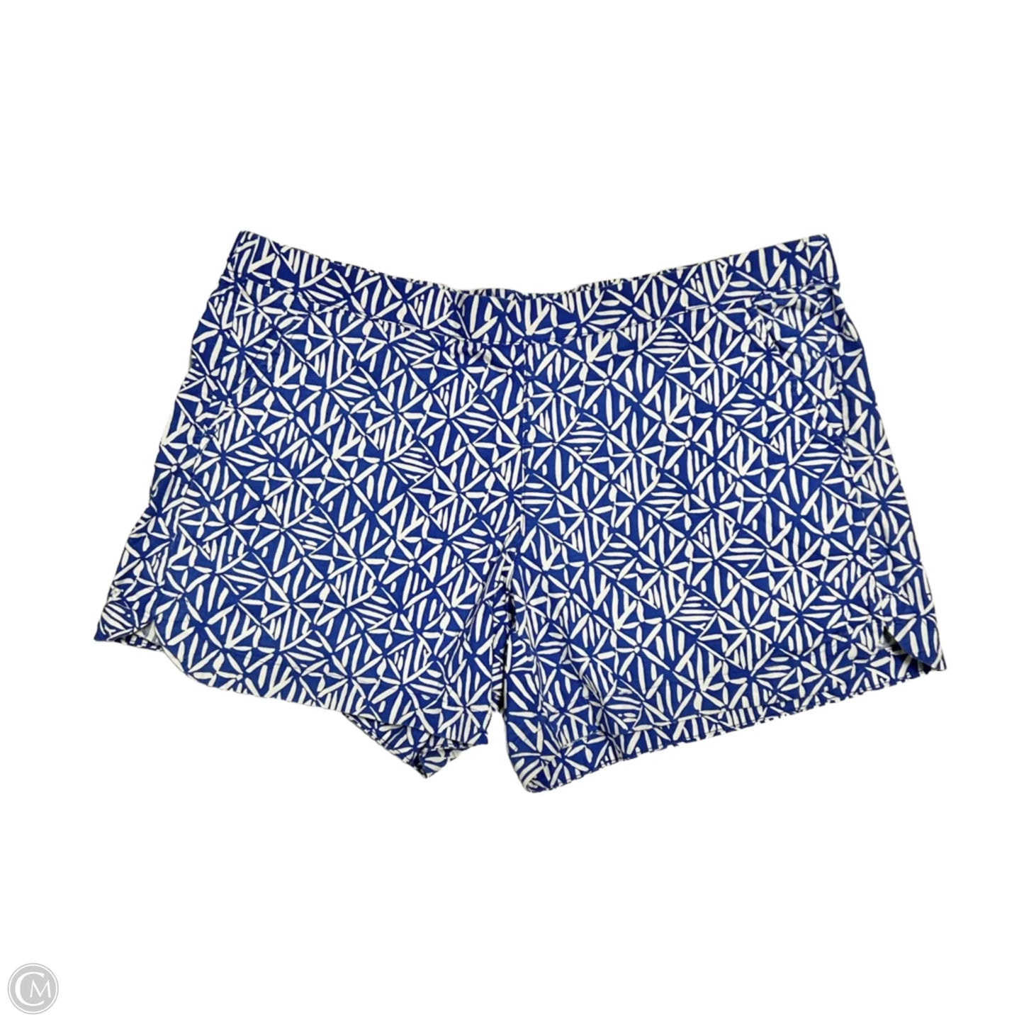 Shorts Designer By Lilly Pulitzer In Blue & White, Size: L
