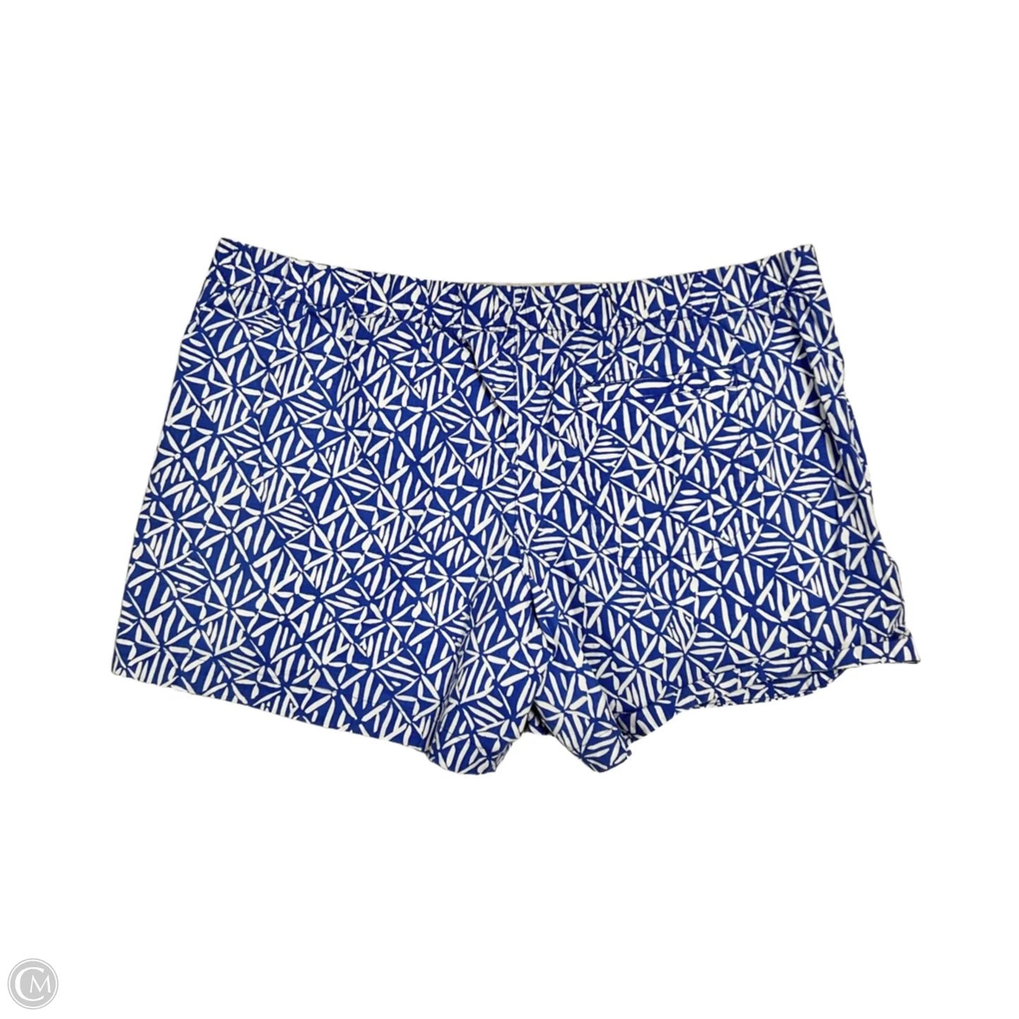 Shorts Designer By Lilly Pulitzer In Blue & White, Size: L