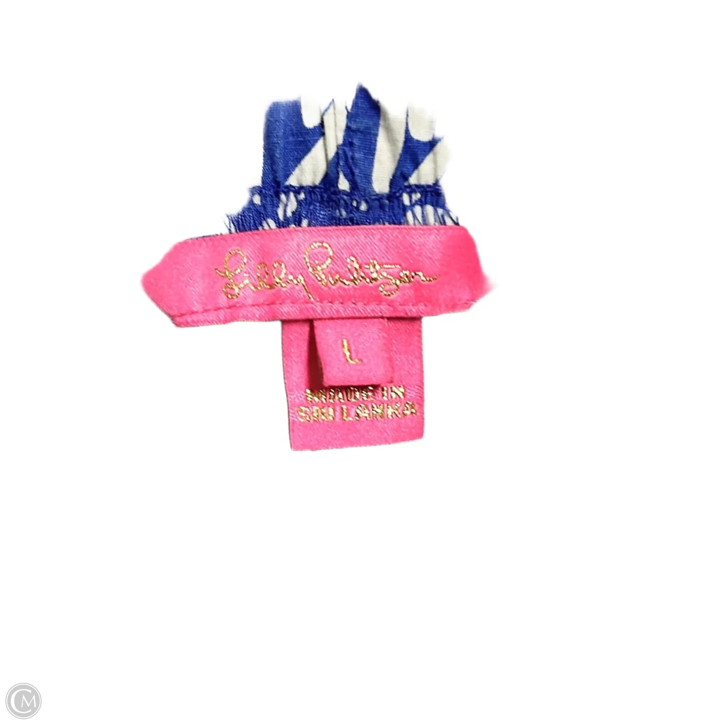 Shorts Designer By Lilly Pulitzer In Blue & White, Size: L