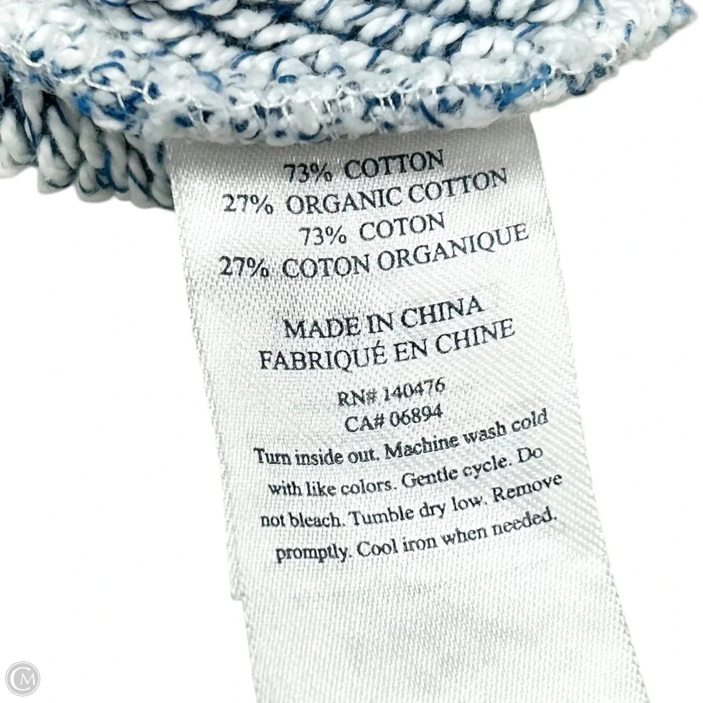 Sweatshirt Hoodie By Faherty In Blue, Size: S