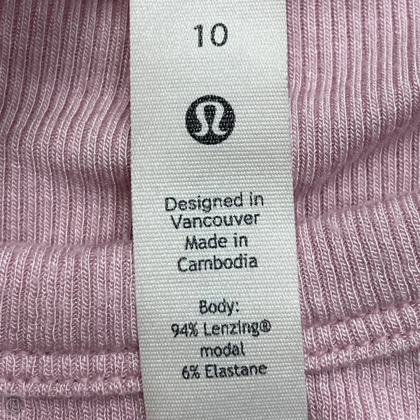 Athletic Top Short Sleeve By Lululemon In Pink, Size: M