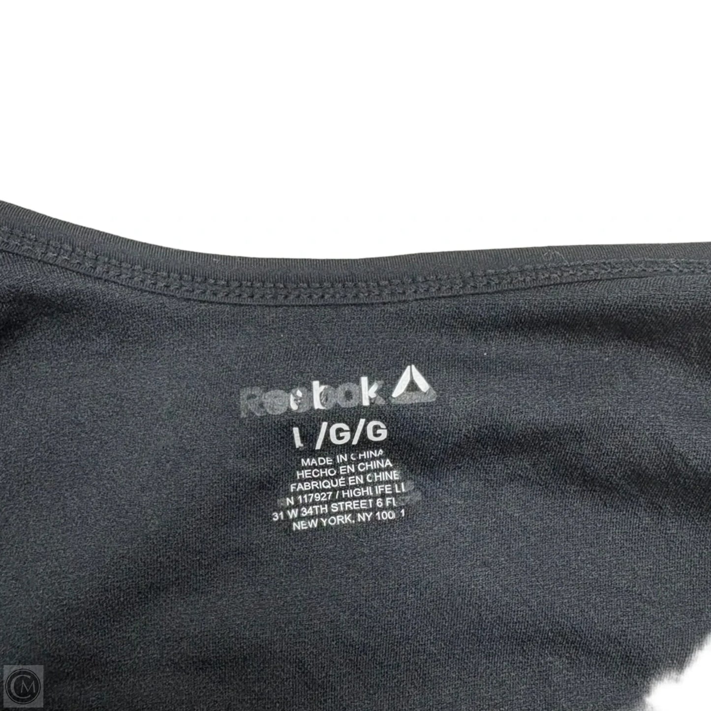 Athletic Bra By Reebok In Black, Size: L