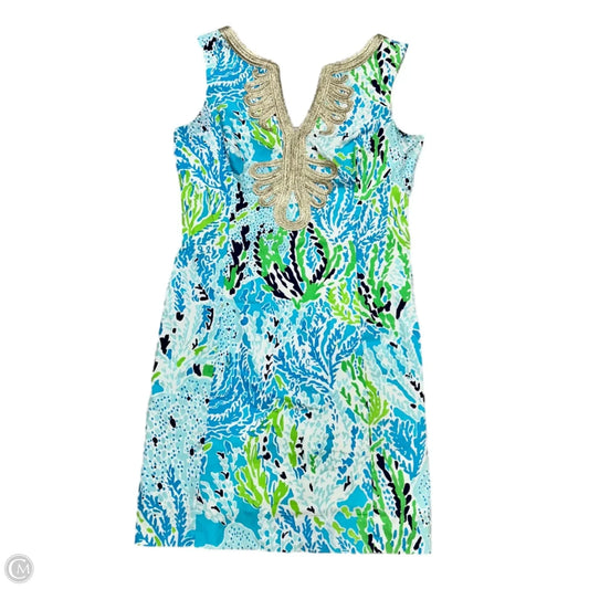 Dress Designer By Lilly Pulitzer In Blue & Green, Size: 4