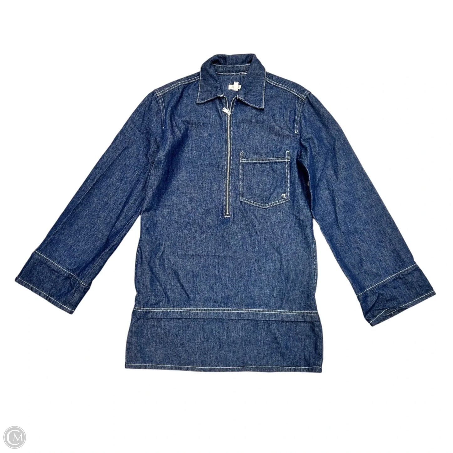 Tunic Long Sleeve By Pilcro In Blue Denim, Size: Xxs