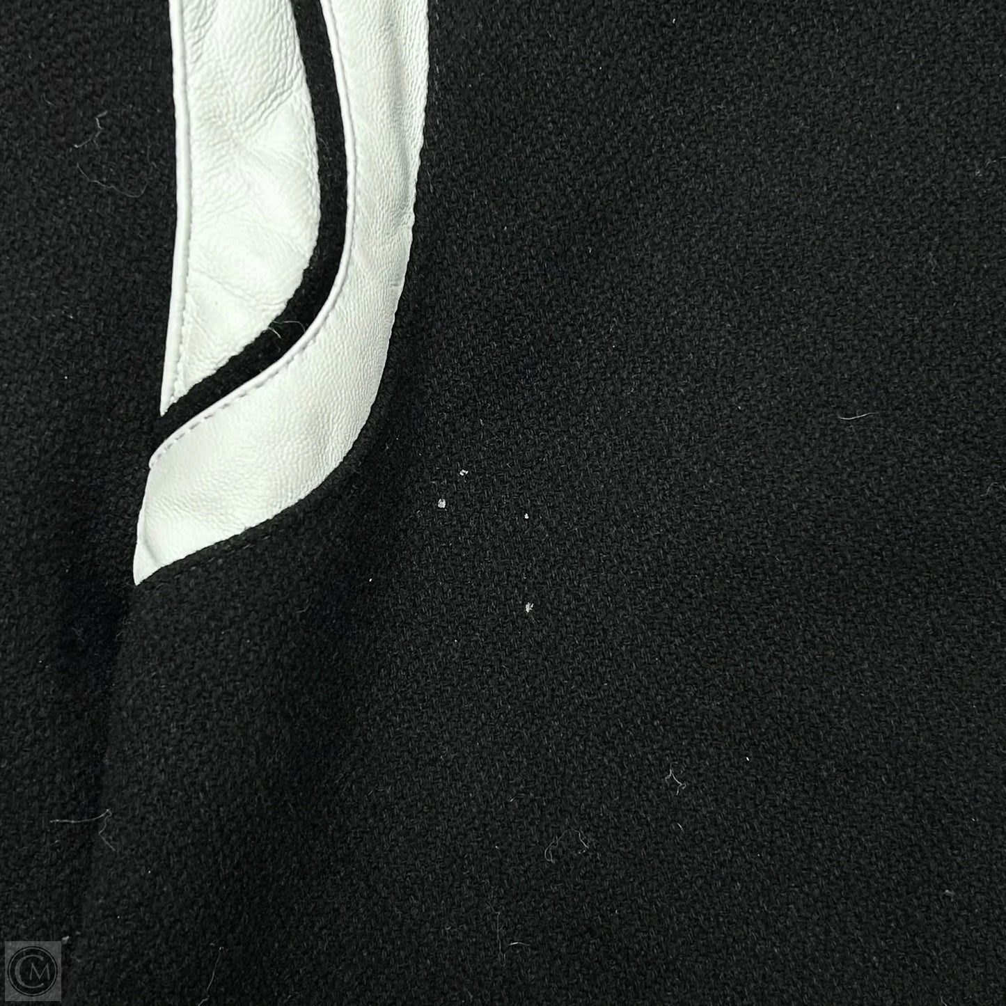 Jacket Luxury Designer By Yves Saint Laurent In Black & White, Size: L