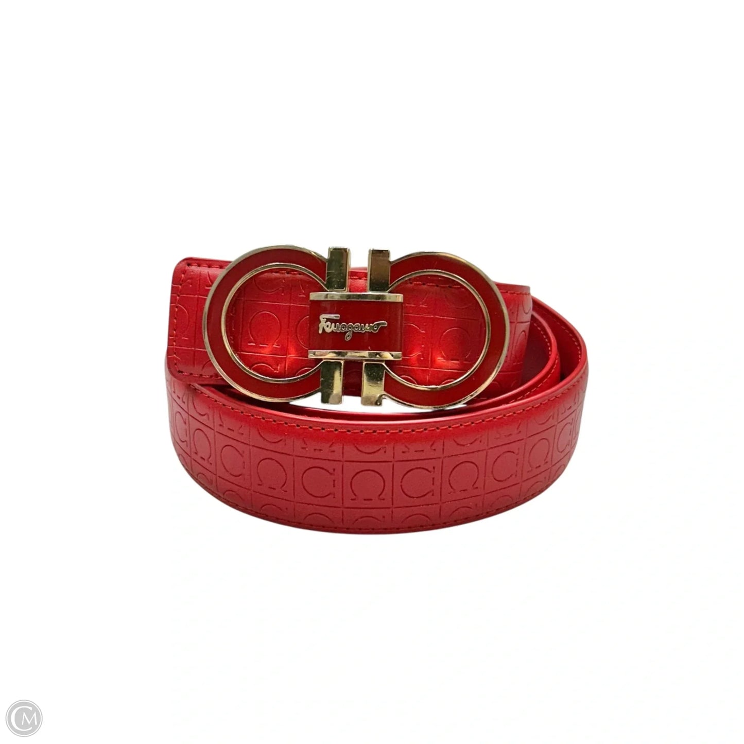 Belt Luxury Designer By Ferragamo, Size: M/L