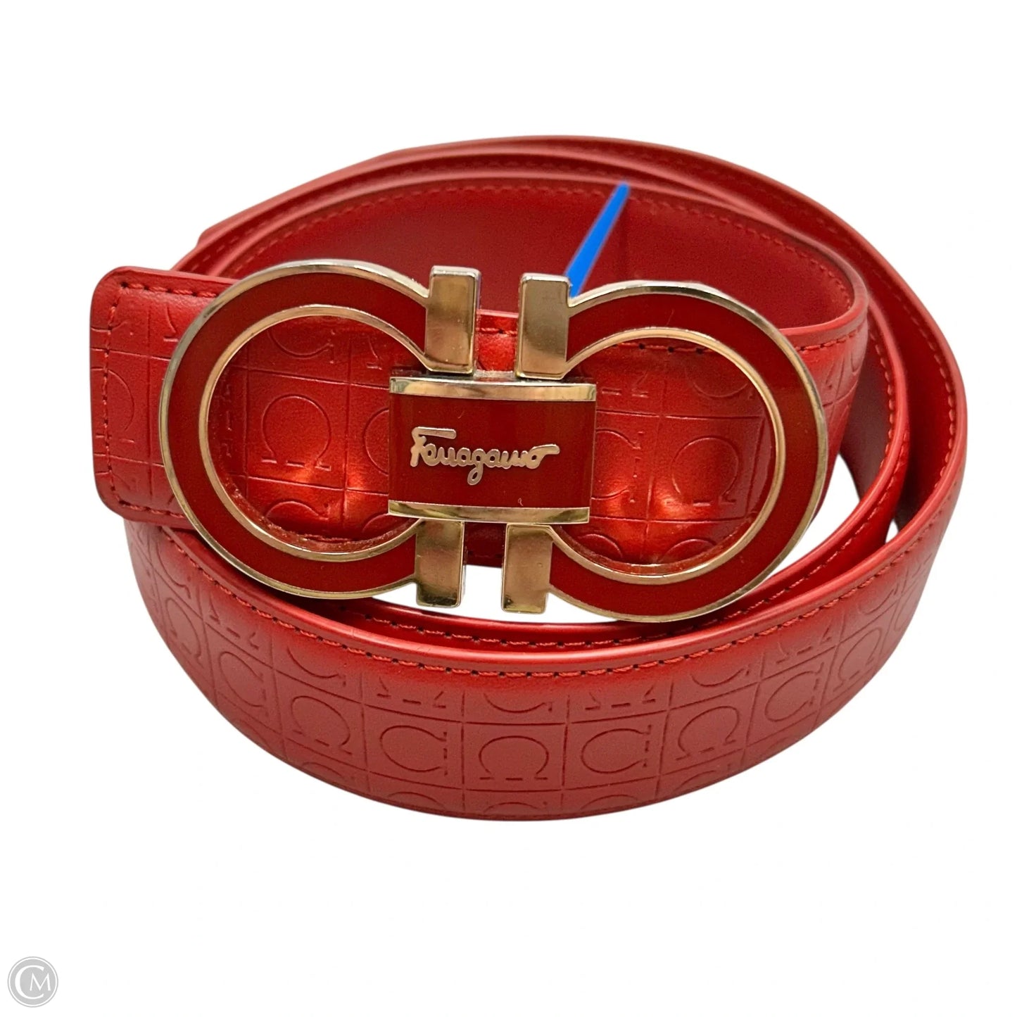 Belt Luxury Designer By Ferragamo, Size: M/L