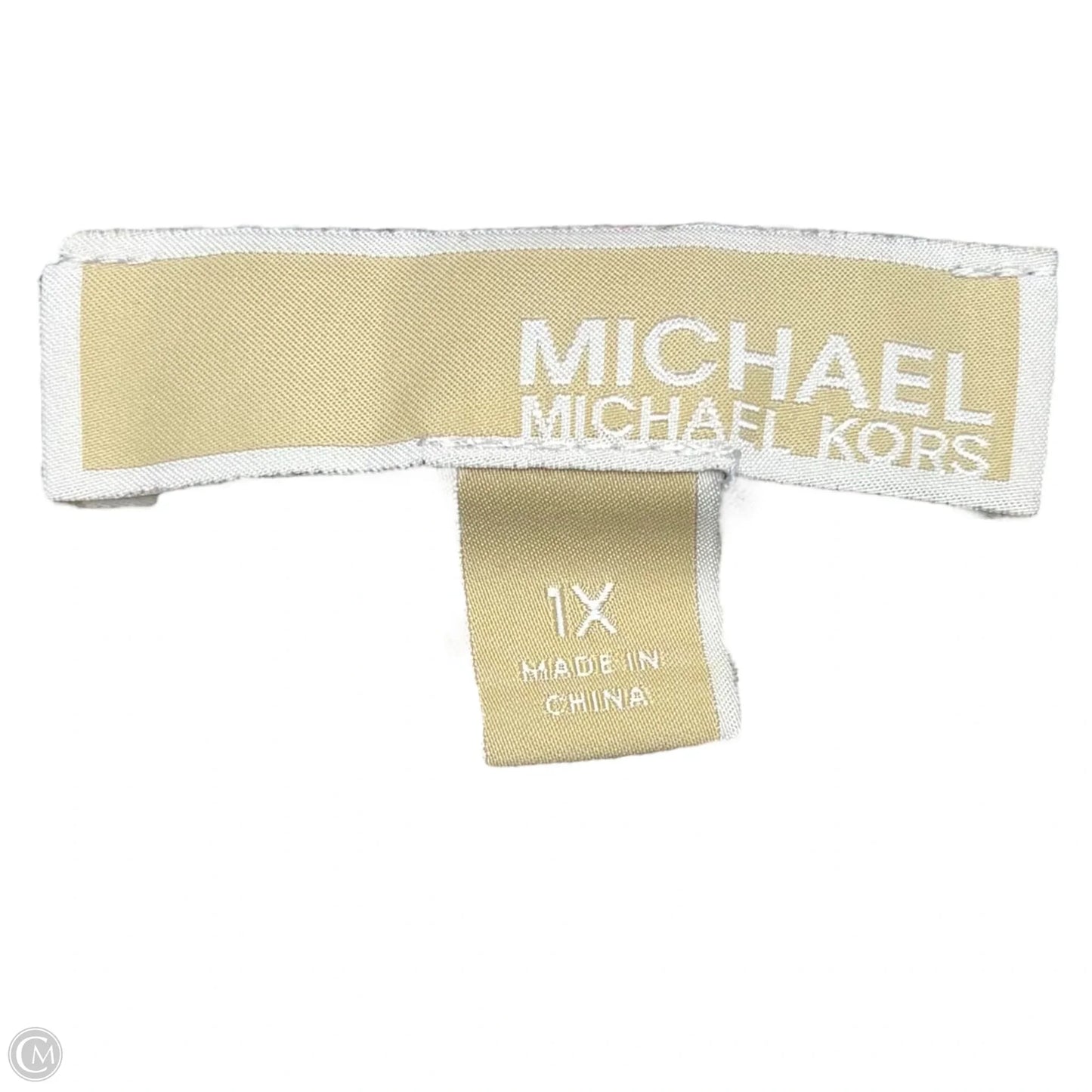 Blouse Long Sleeve By Michael By Michael Kors In Black & White, Size: 1x