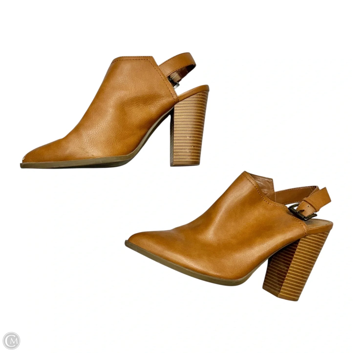 Boots Ankle Heels By Ana In Brown, Size: 10