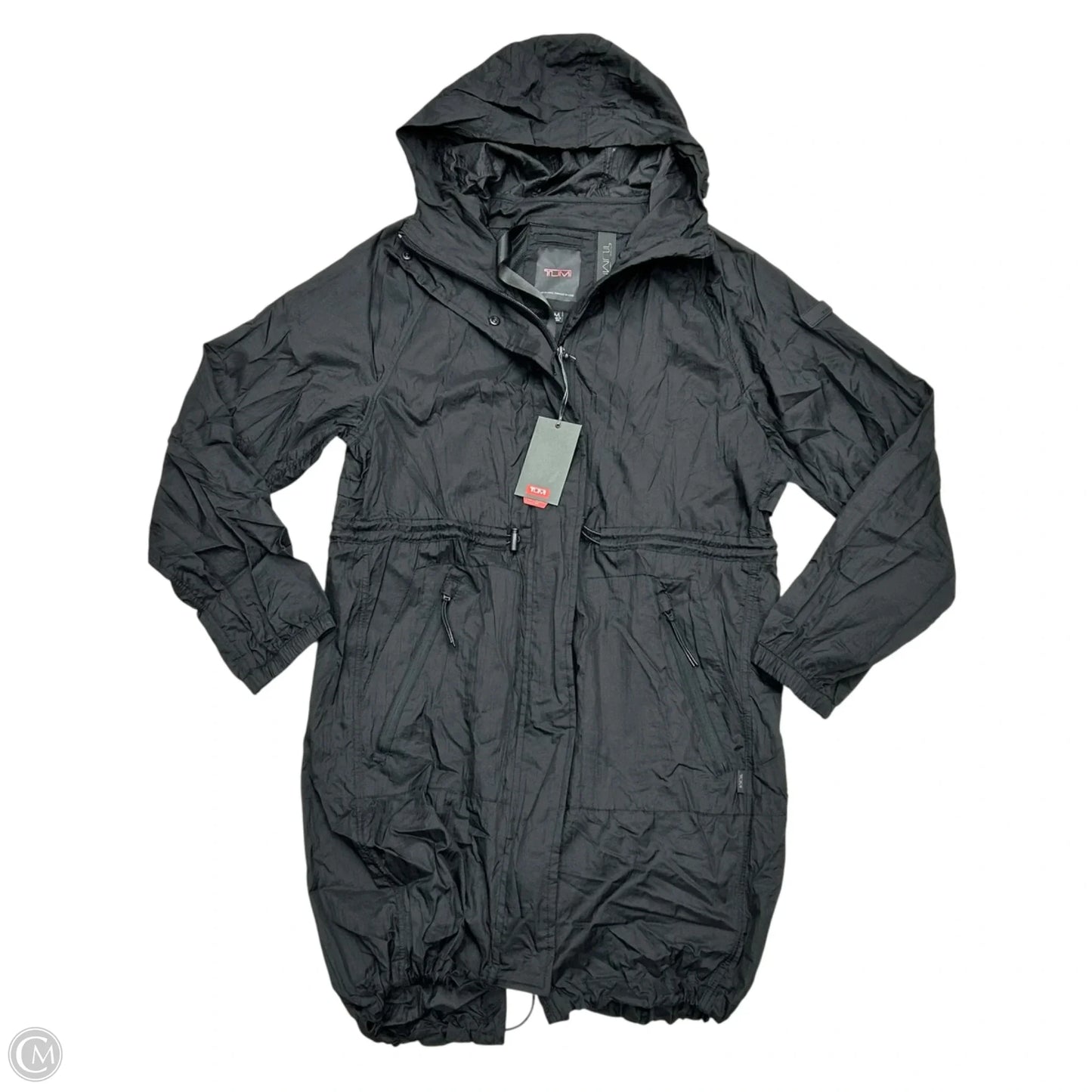 Jacket Designer By Tumi In Black, Size: M