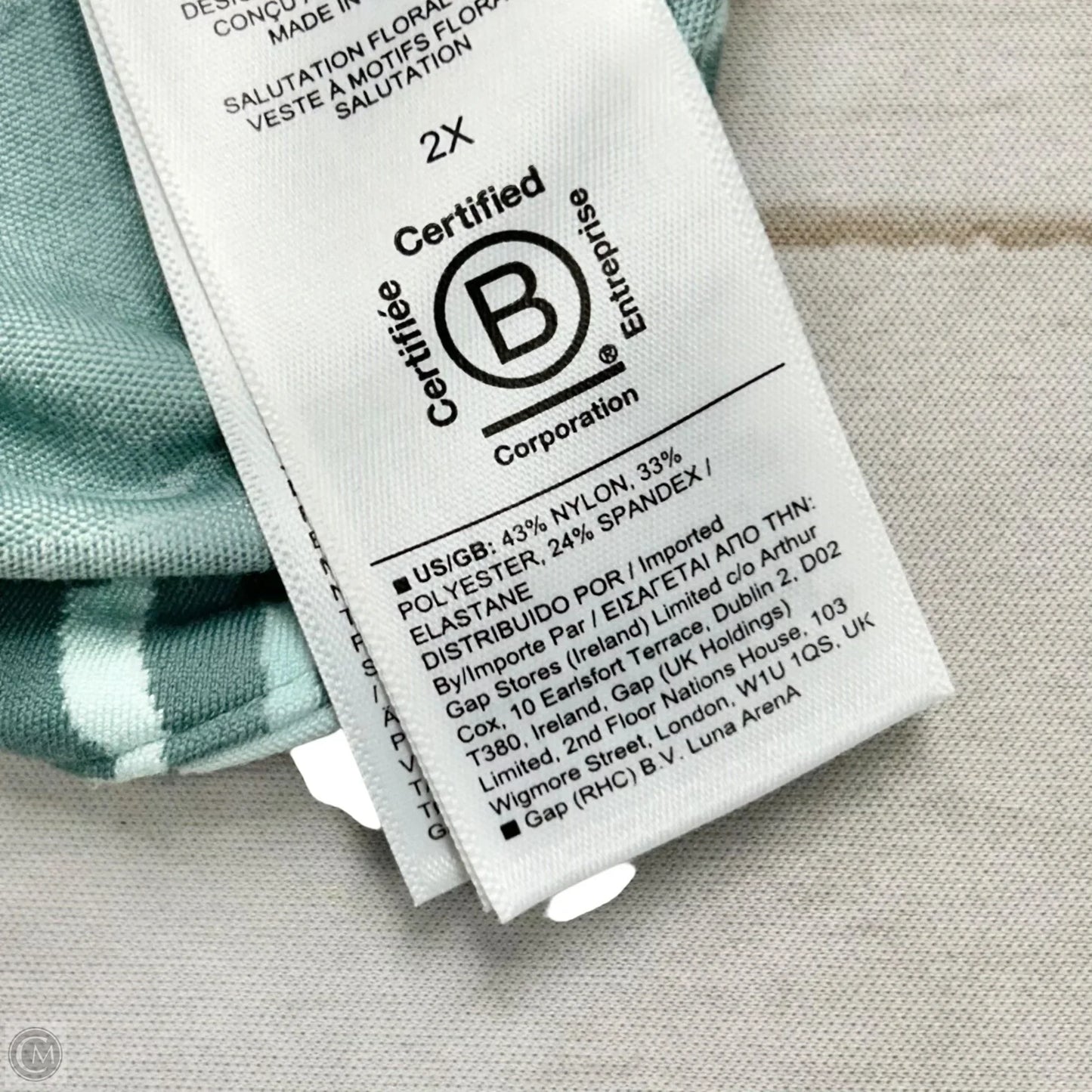 Athletic Jacket By Athleta In Blue & White, Size: 2x