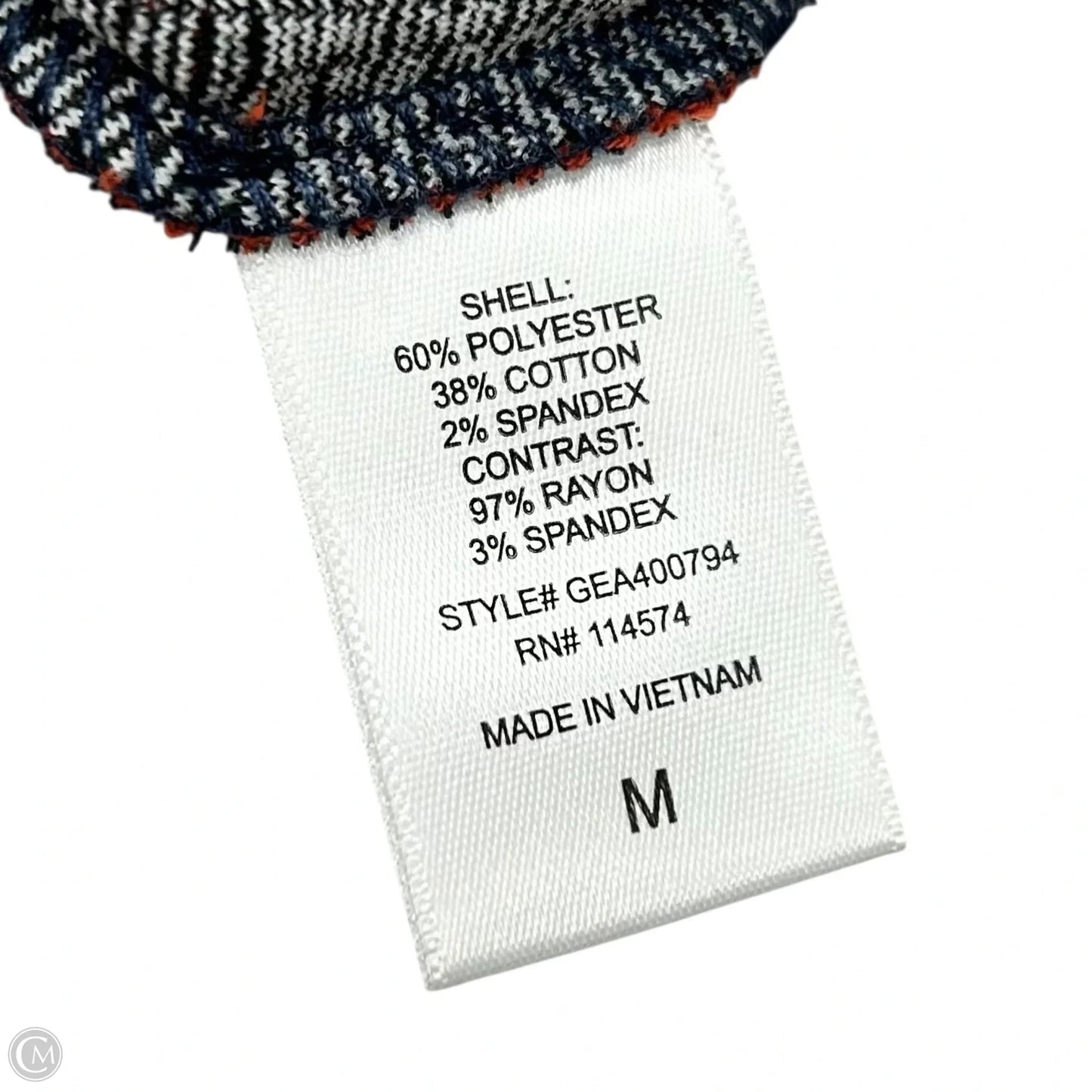 Top Long Sleeve By Ro & De In Blue & Orange, Size: M