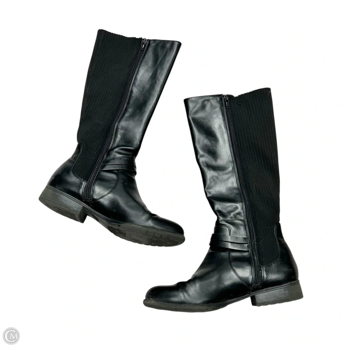 Boots Mid-calf Flats By Life Stride In Black, Size: 9