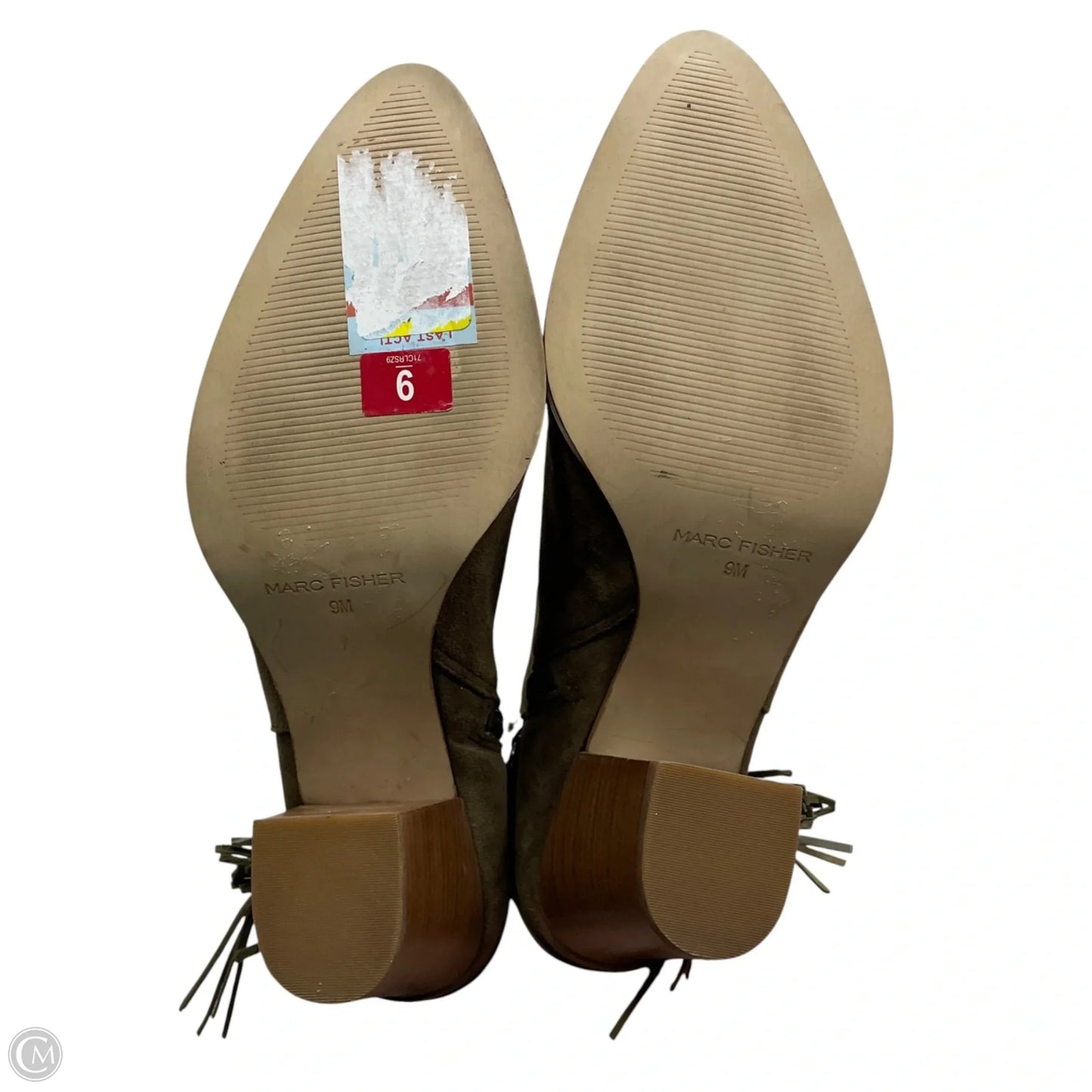 Boots Ankle Heels By Marc Fisher In Tan, Size: 9
