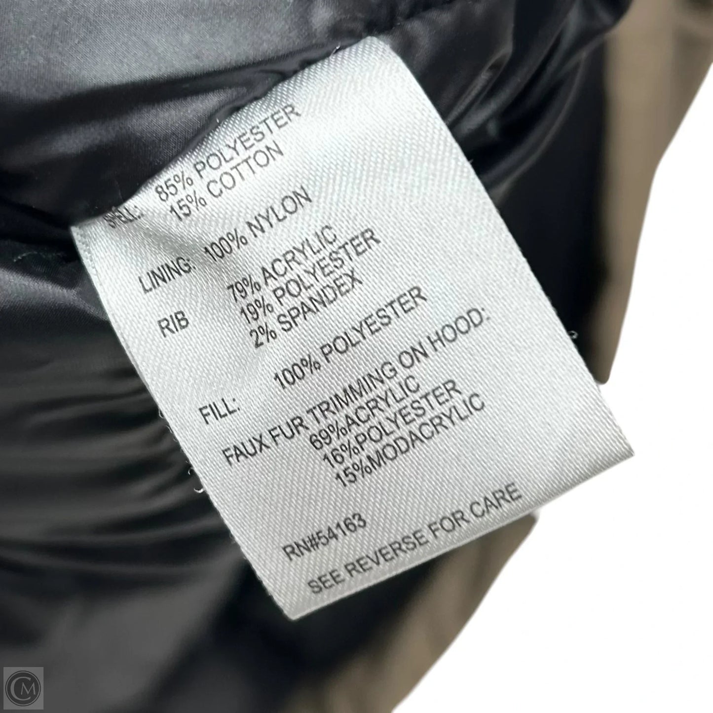 Coat Parka By Calvin Klein In Brown, Size: L