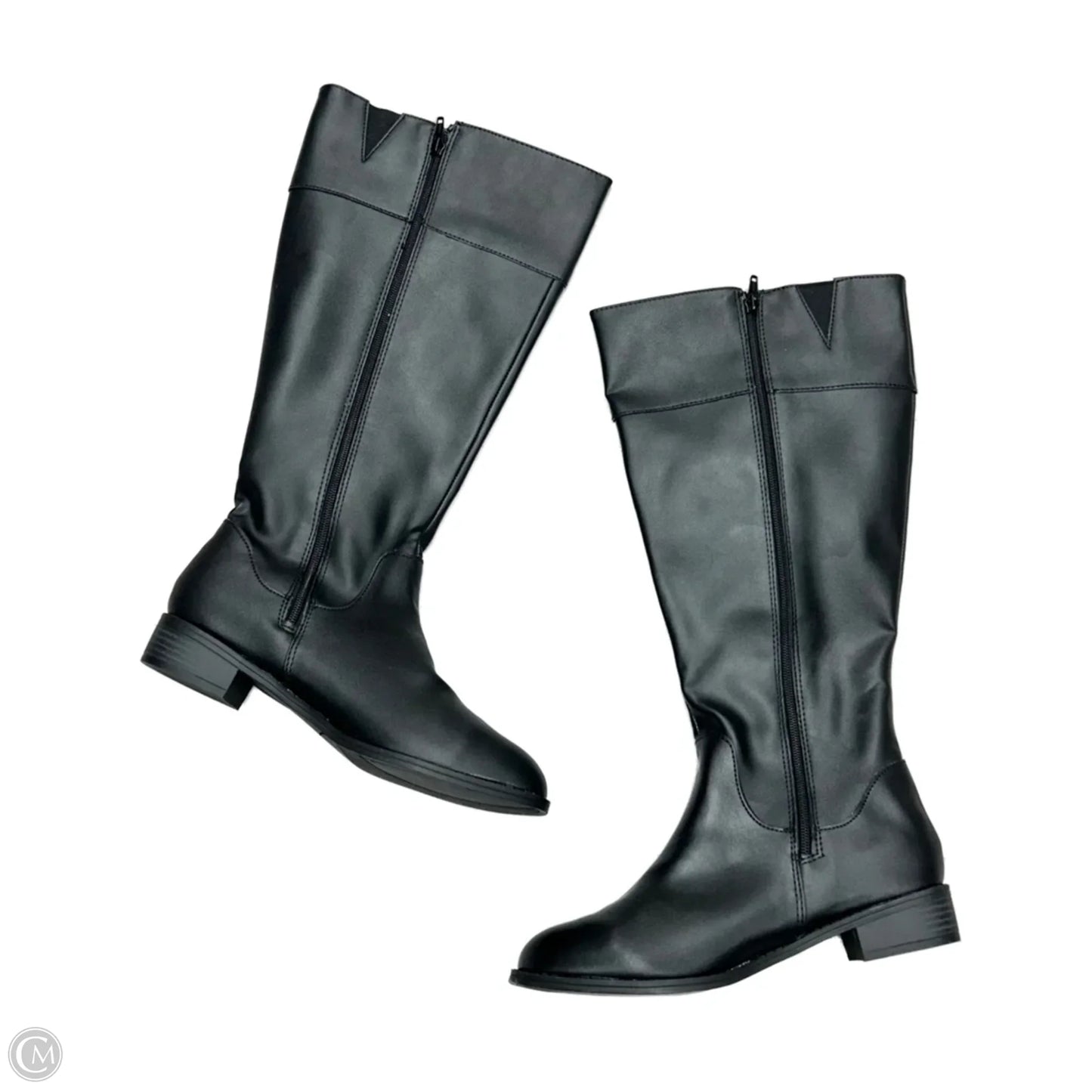 Boots Knee Heels By Karen Scott In Black, Size: 9