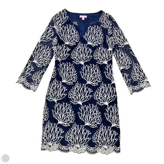Dress Designer By Lilly Pulitzer In Blue & White, Size: M