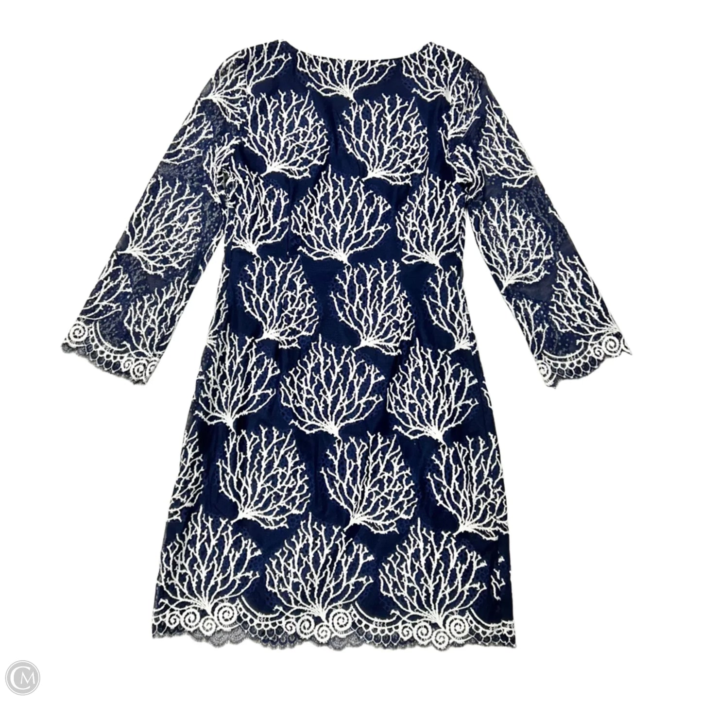 Dress Designer By Lilly Pulitzer In Blue & White, Size: M