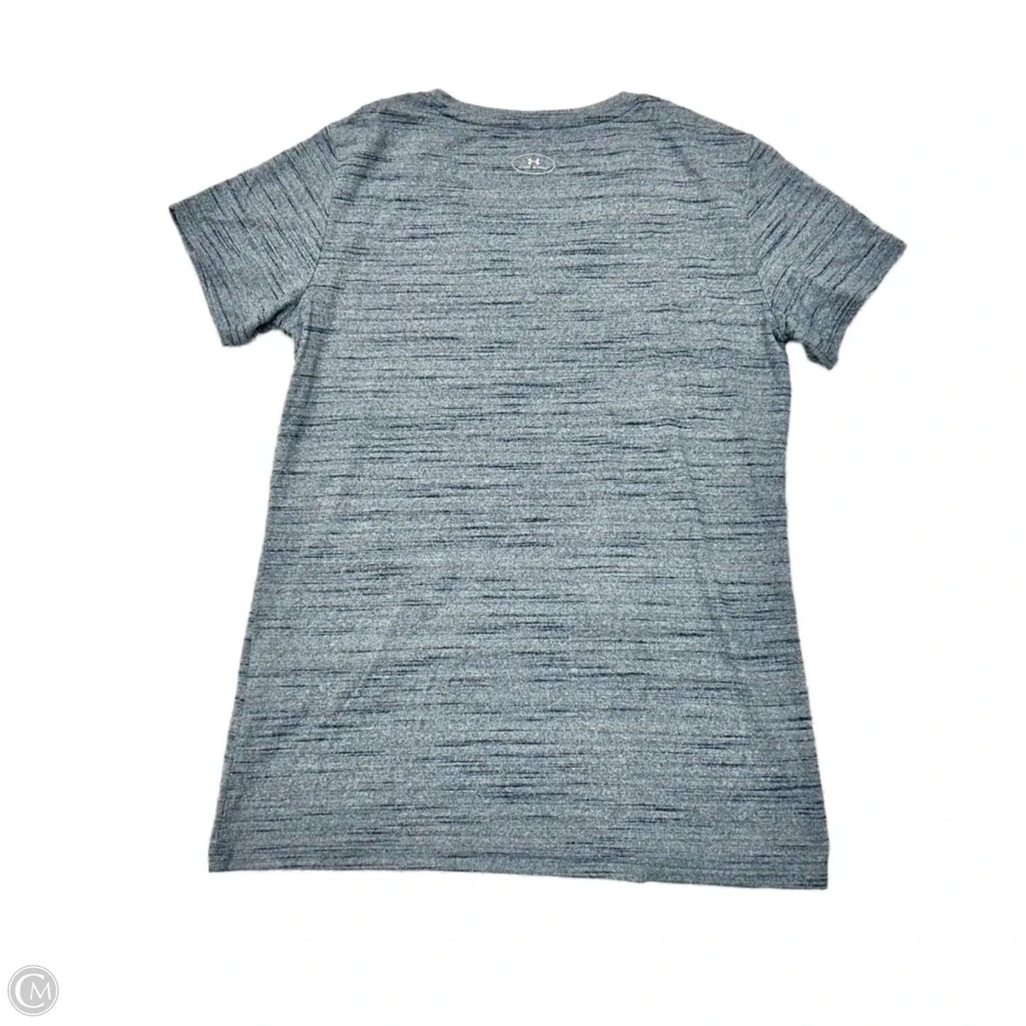 Athletic Top Short Sleeve By Under Armour In Blue & White, Size: S