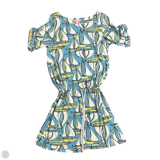 Dress Designer By Lilly Pulitzer In Blue & White, Size: M