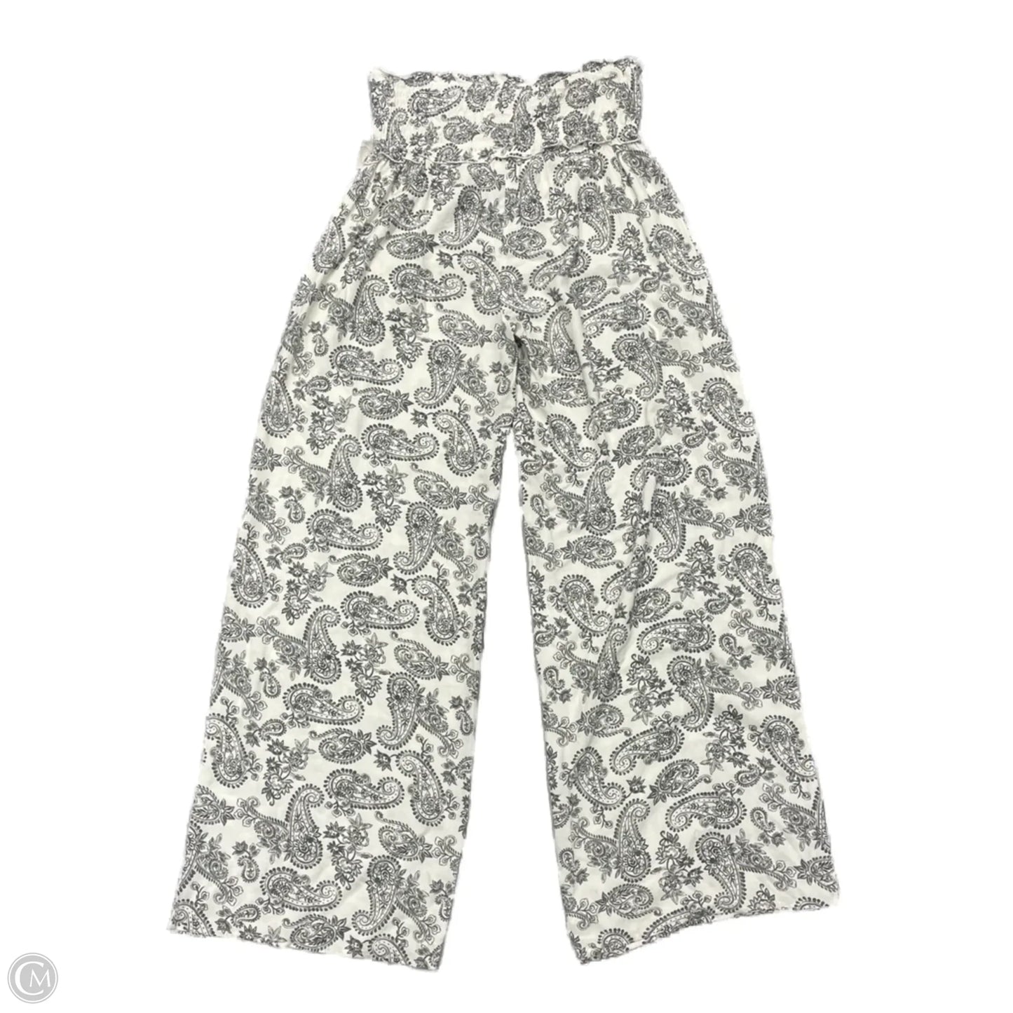 Pants Wide Leg By Salty Lemon In Grey & White, Size: S