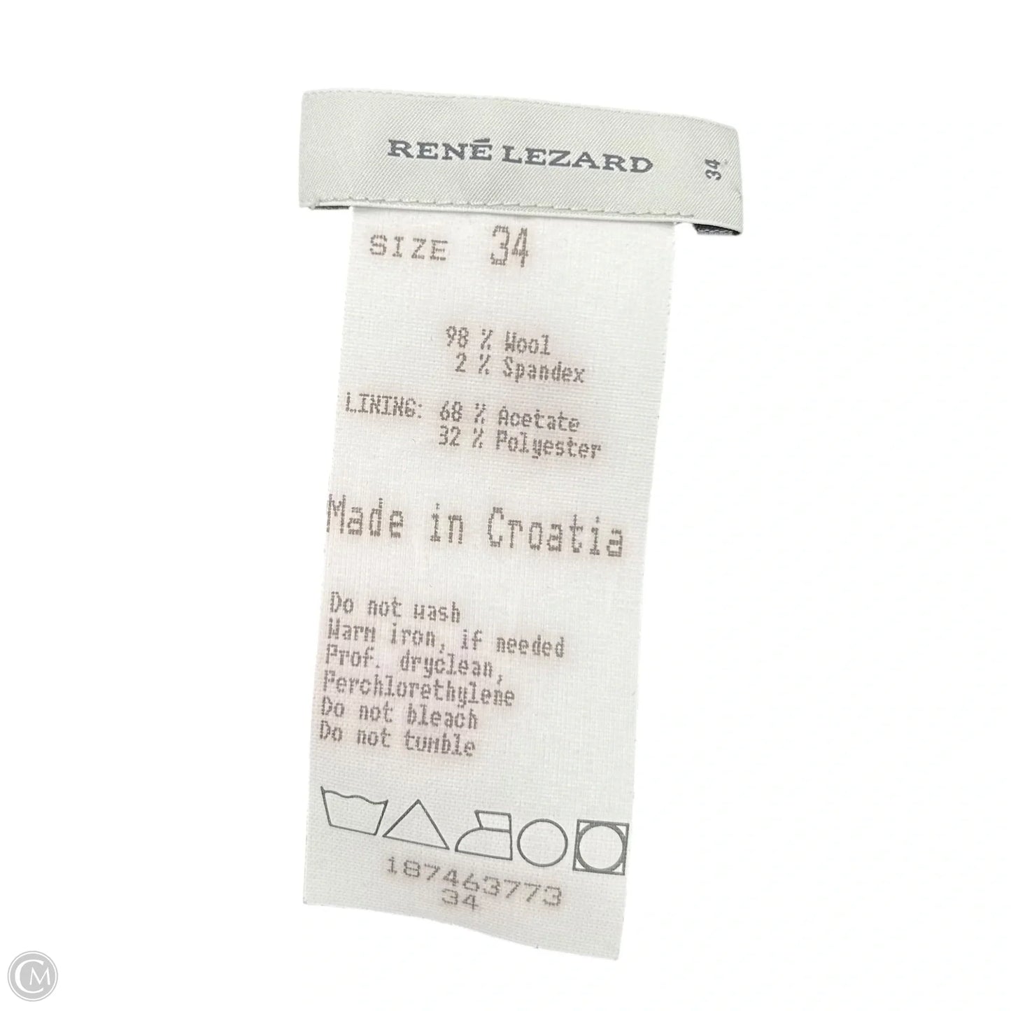 Dress Work By Rene Lezard In Navy, Size: S