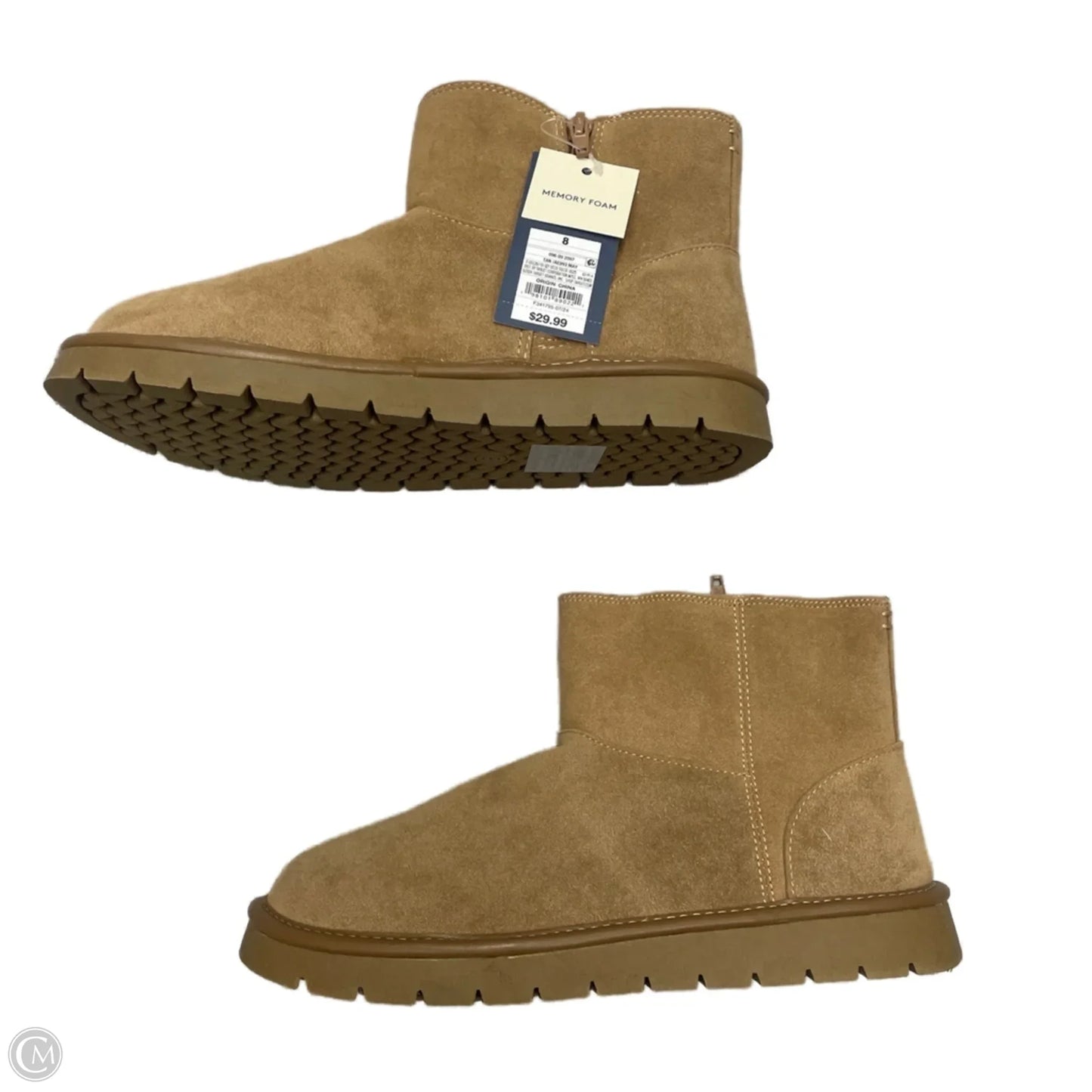 Boots Ankle Flats By Universal Thread In Tan, Size: 8