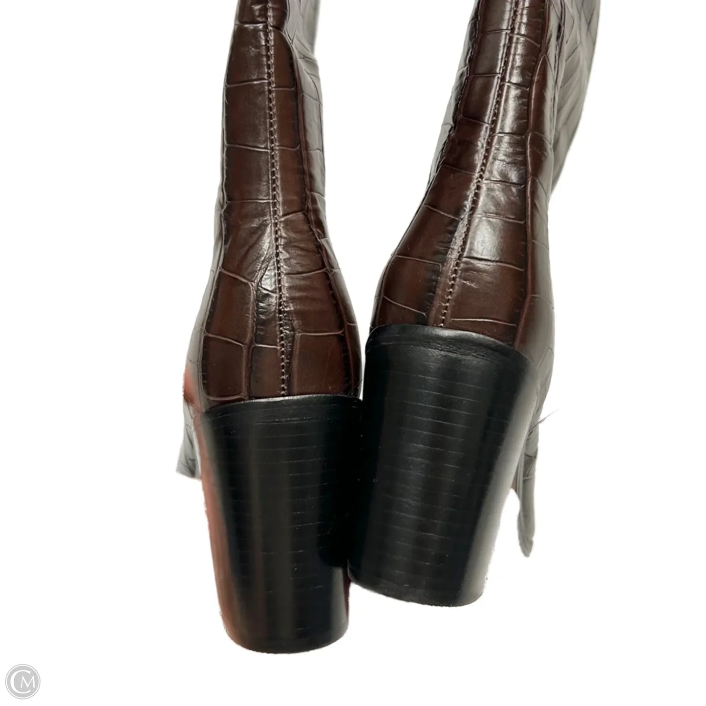 Boots Knee Heels By Schutz In Brown, Size: 5.5