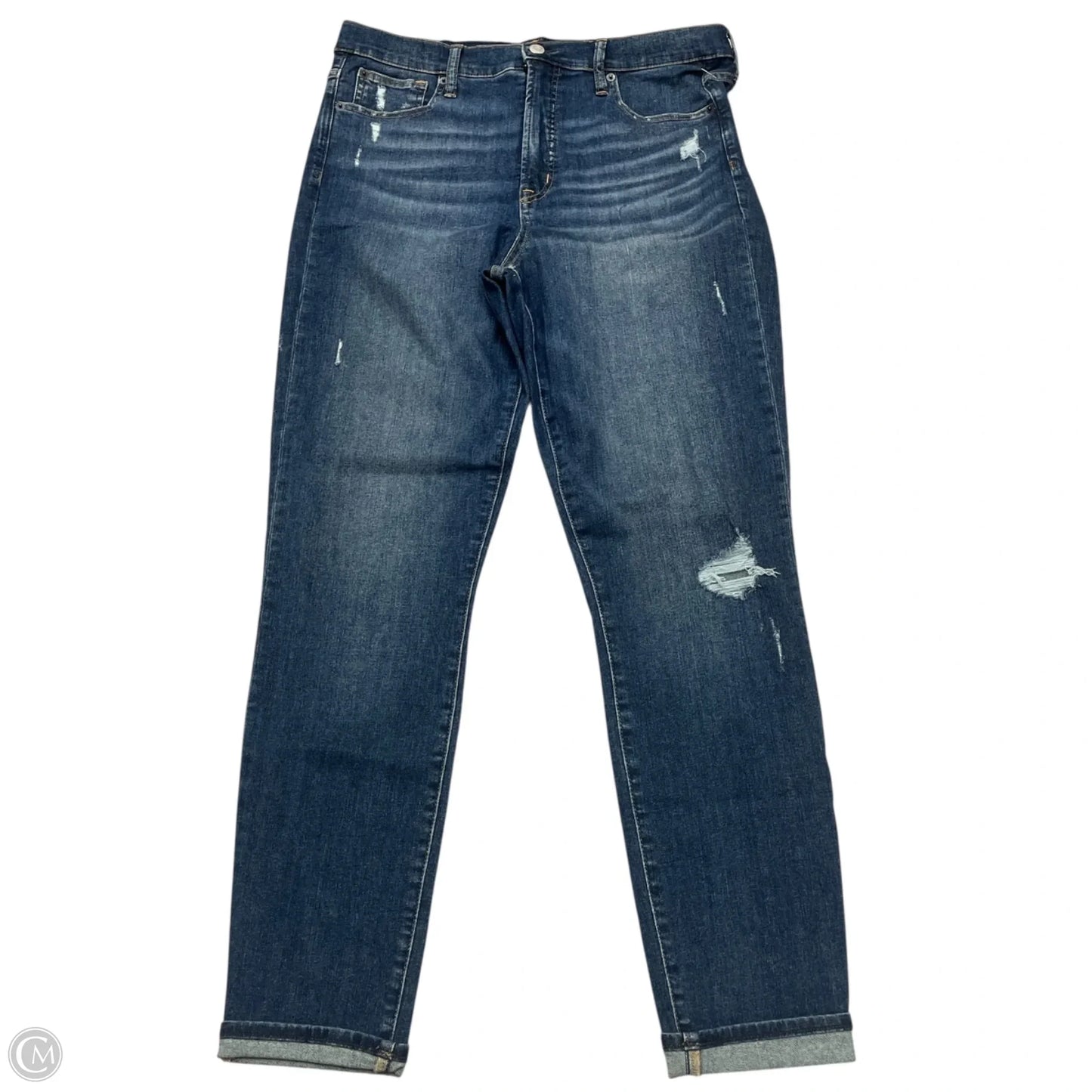 Jeans Skinny By Gap In Blue Denim, Size: 14l