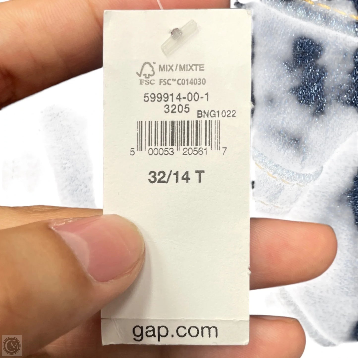 Jeans Skinny By Gap In Blue Denim, Size: 14l