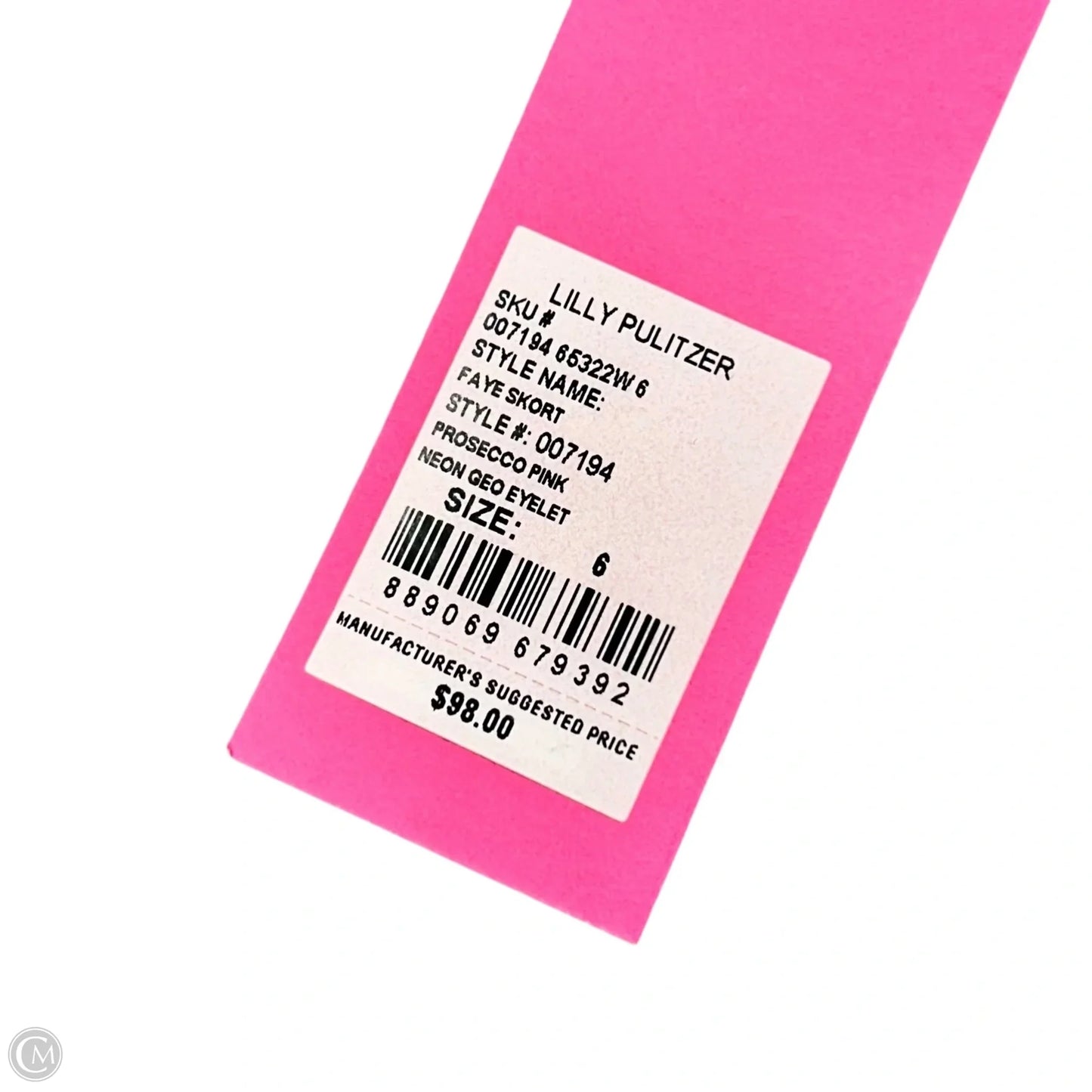 Skort Designer By Lilly Pulitzer In Pink, Size: 6