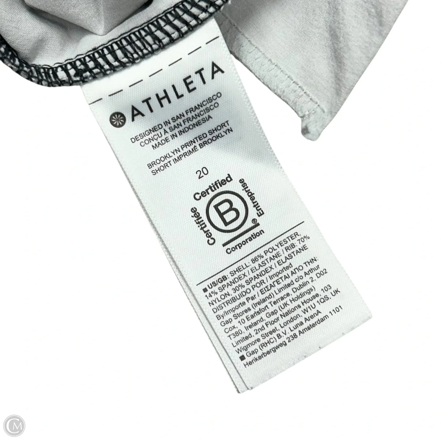 Athletic Shorts By Athleta In Black & Grey, Size: 20