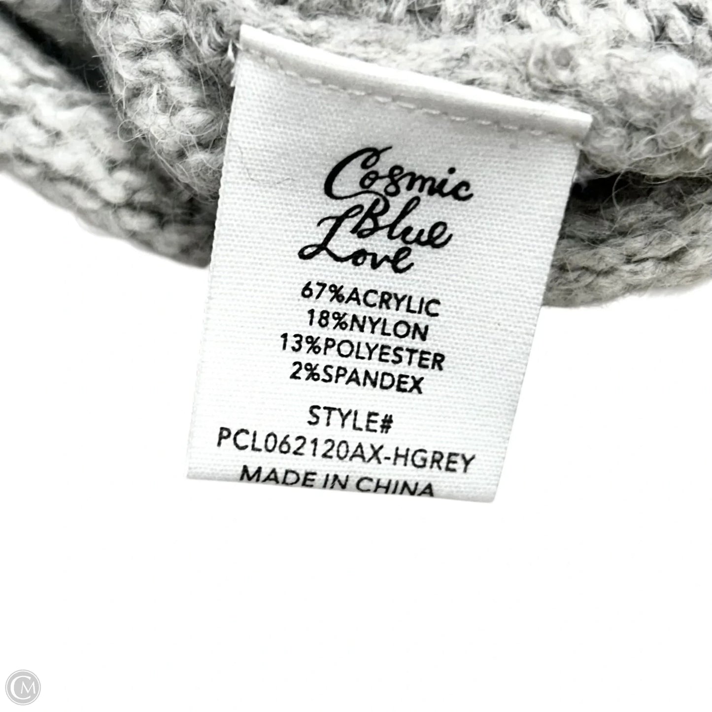 Sweater By Cosmic Blue Love In Grey, Size: M